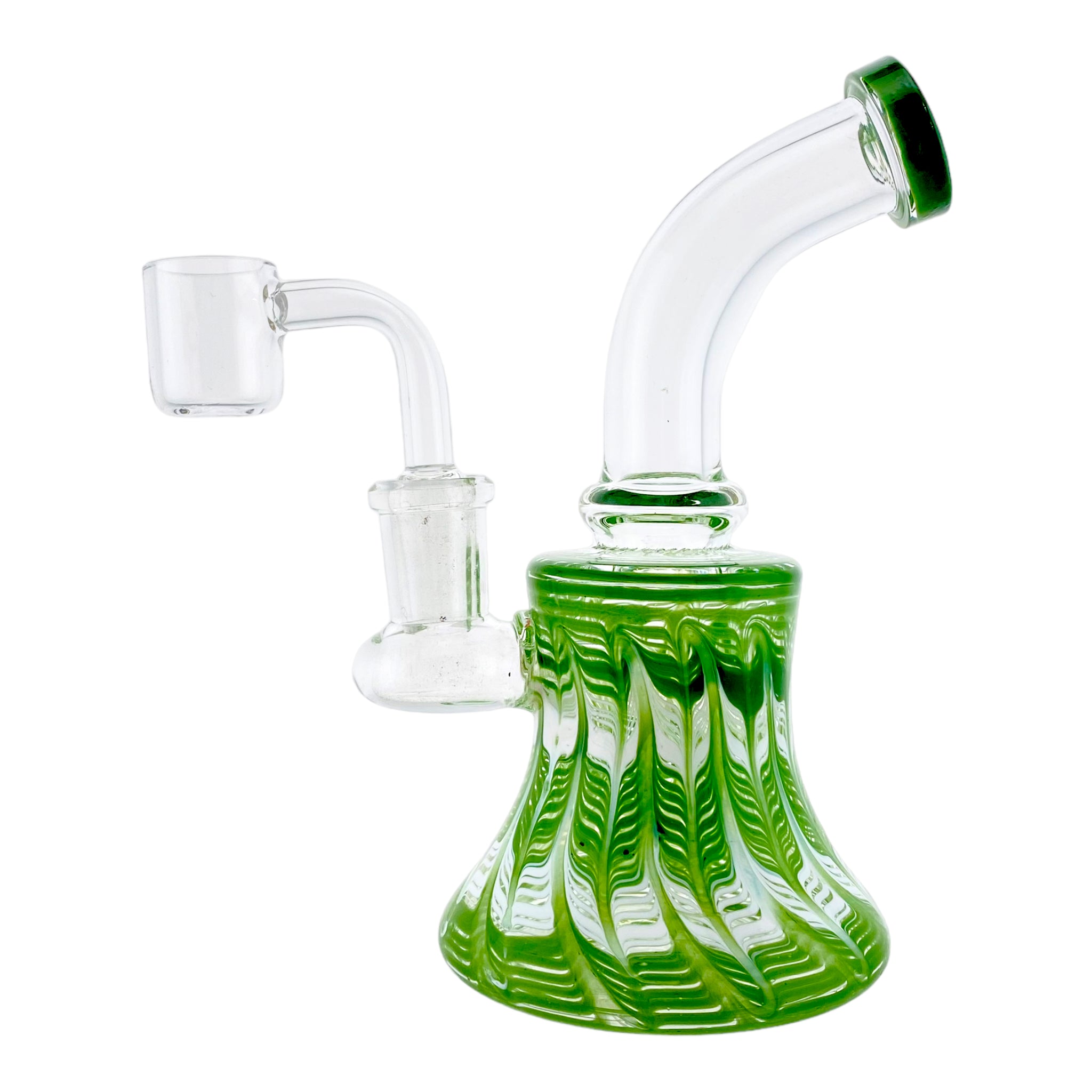 Small Dab Rig With Green Wrap And Rake