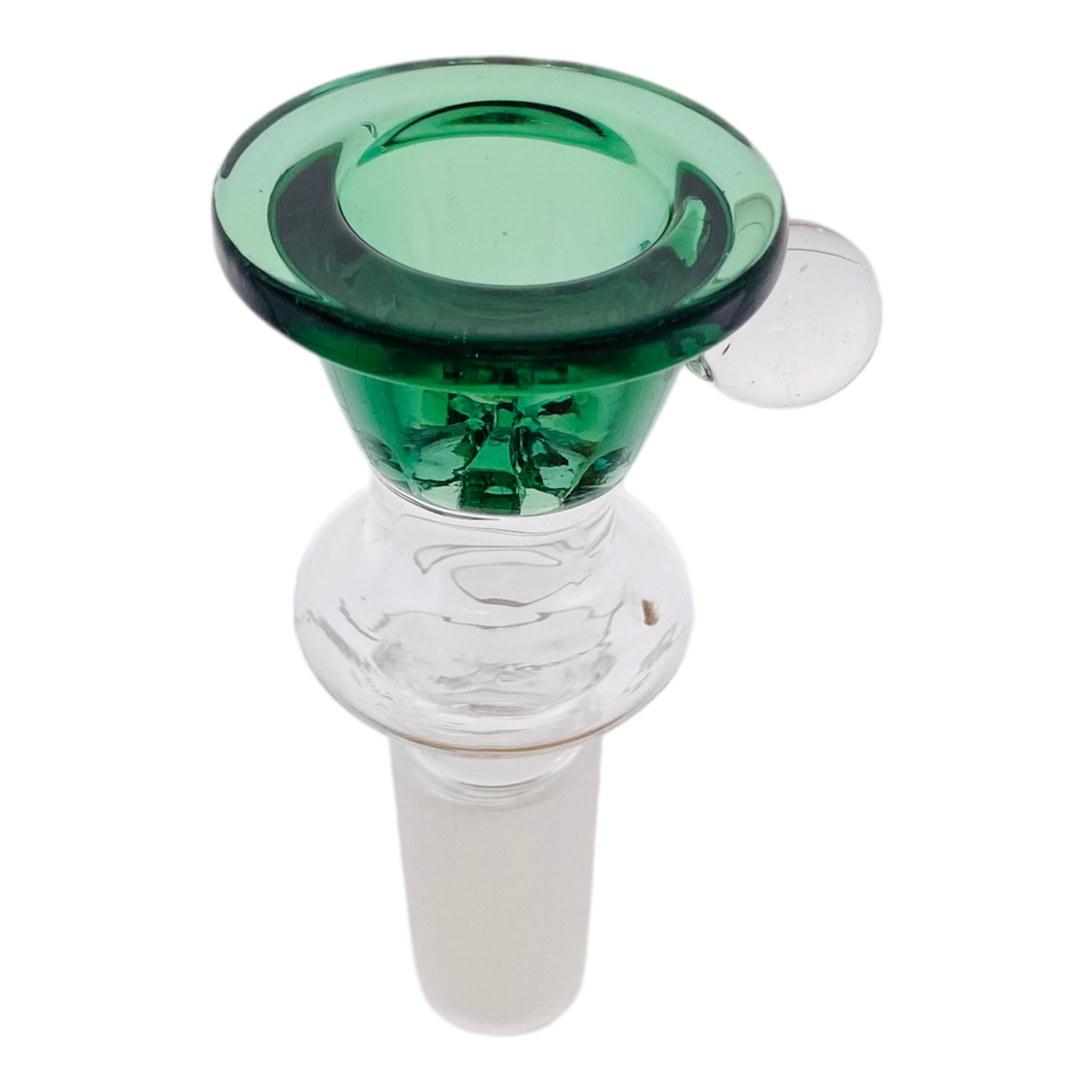 14mm Flower Bowl - Large Martini Funnel Bong Bowl Piece With Built In Screen - Green