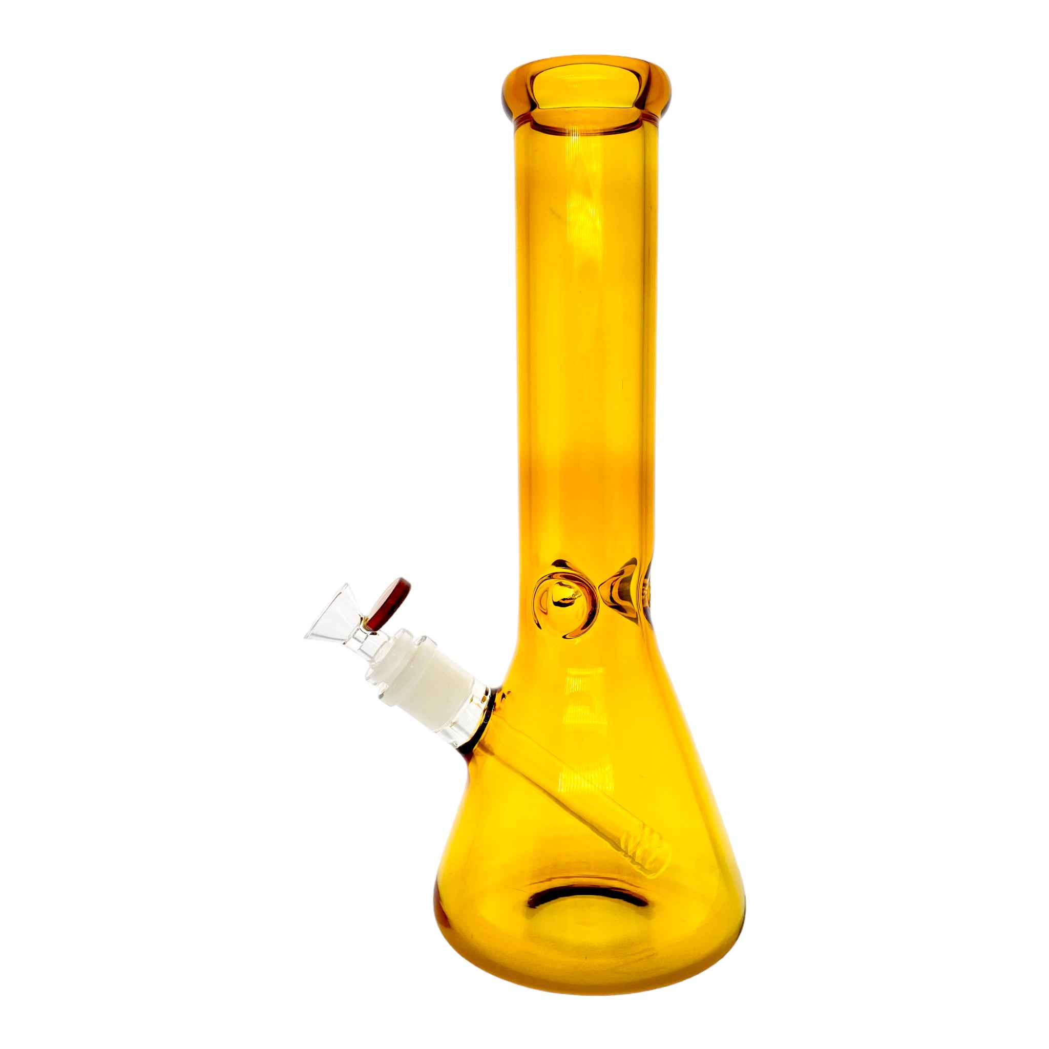 12 Inch Full Amber Brown Beaker Base Glass Bong