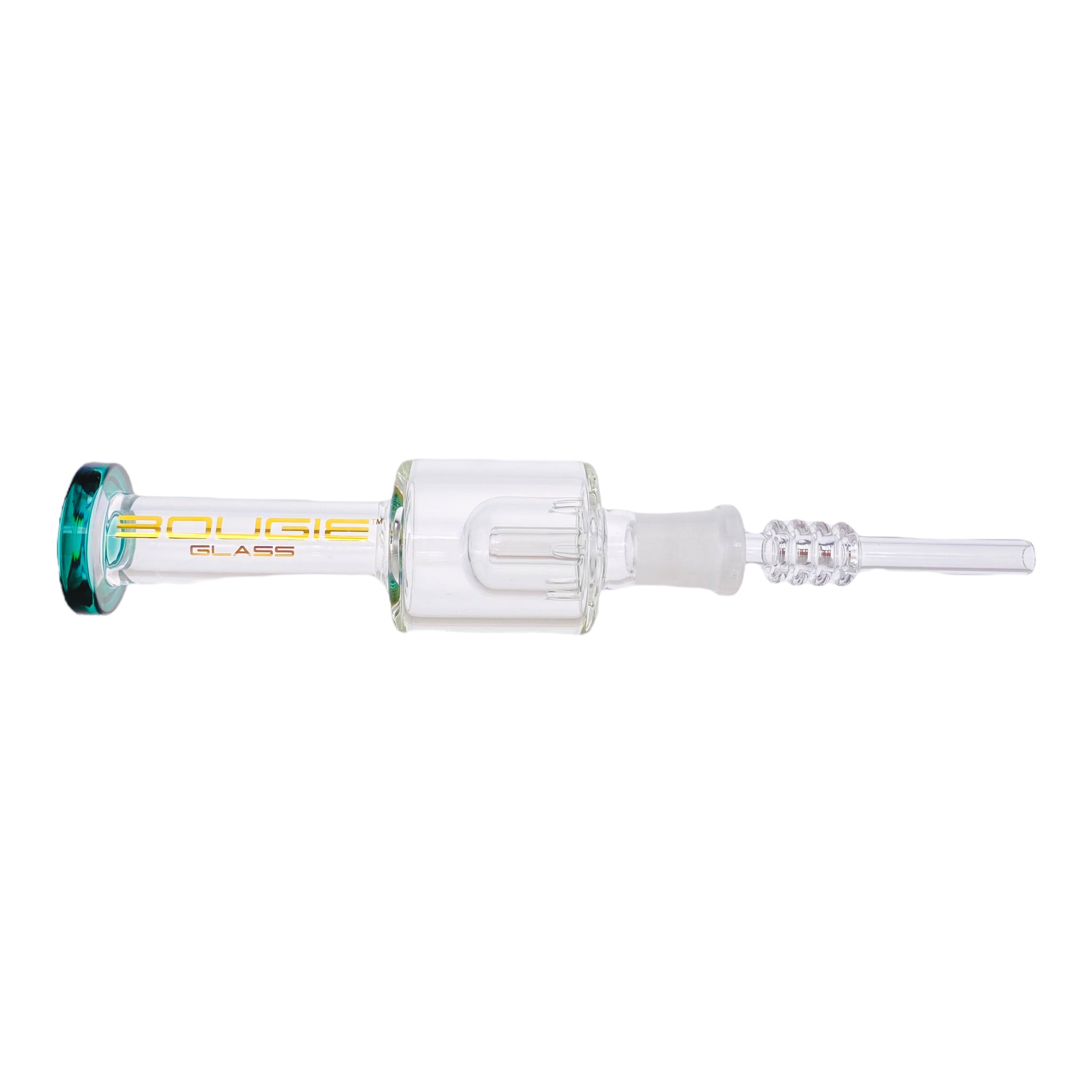 Bougie Glass - Lake Green Small Nectar Collector With Mushroom Perc & 14mm Quartz Tip