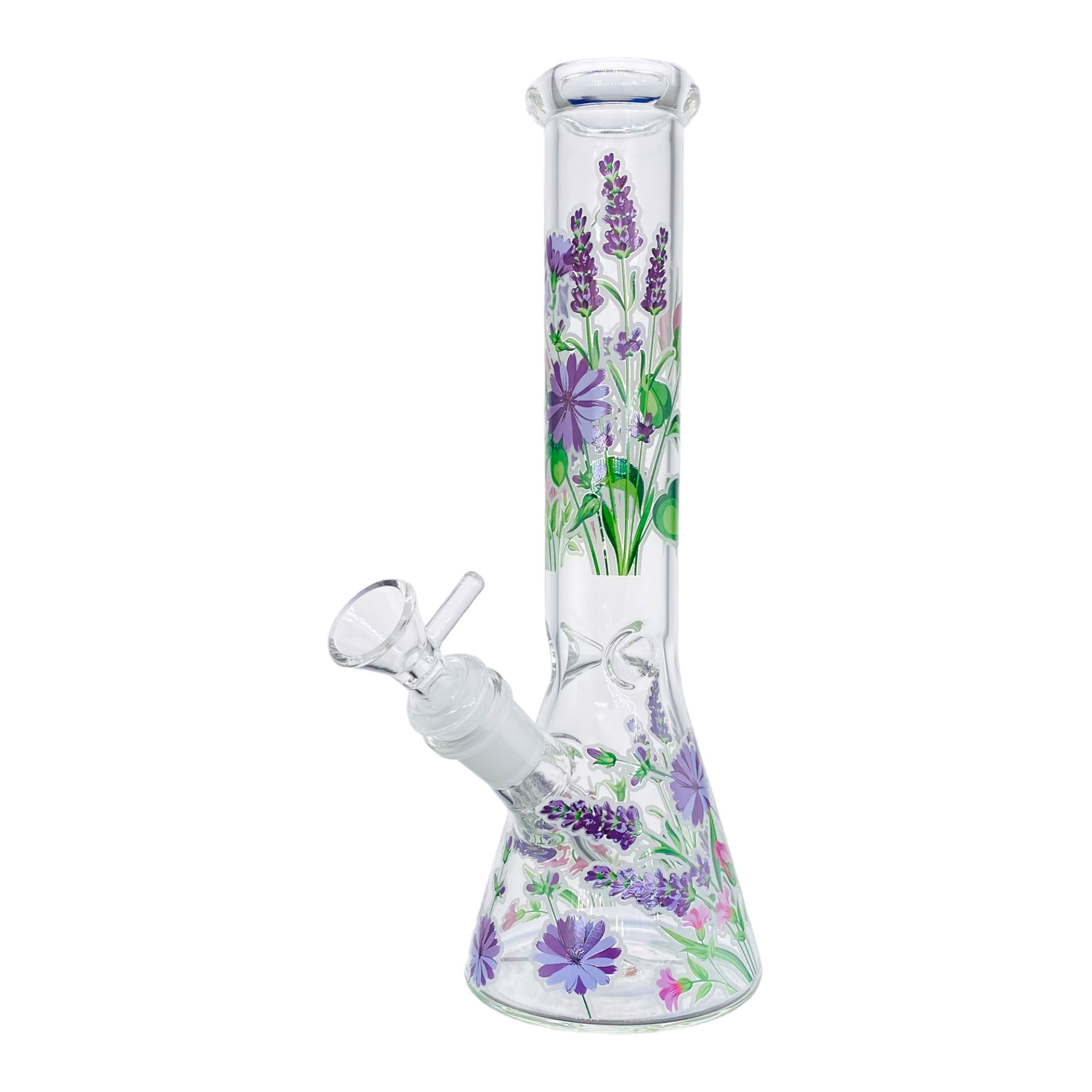 cute girly bong 10 Inch Clear Beaker Glass Bong With Springs Flowers