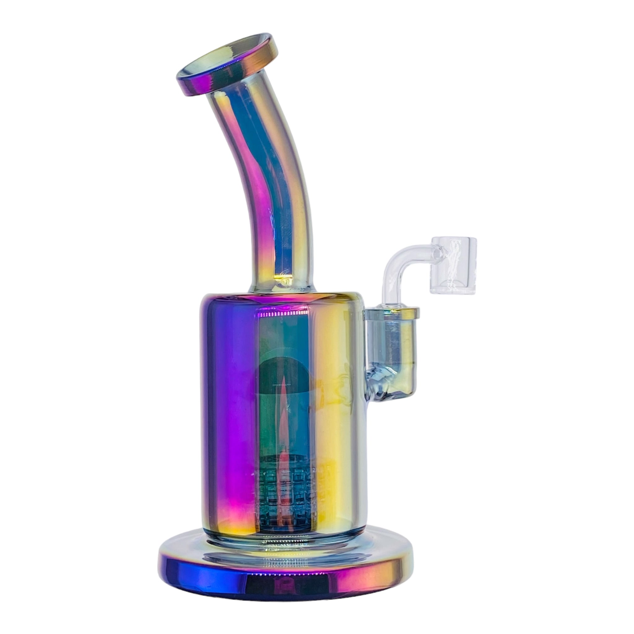 cute and girly Rainbow Dab Rig With Multi Slit Disc Perc