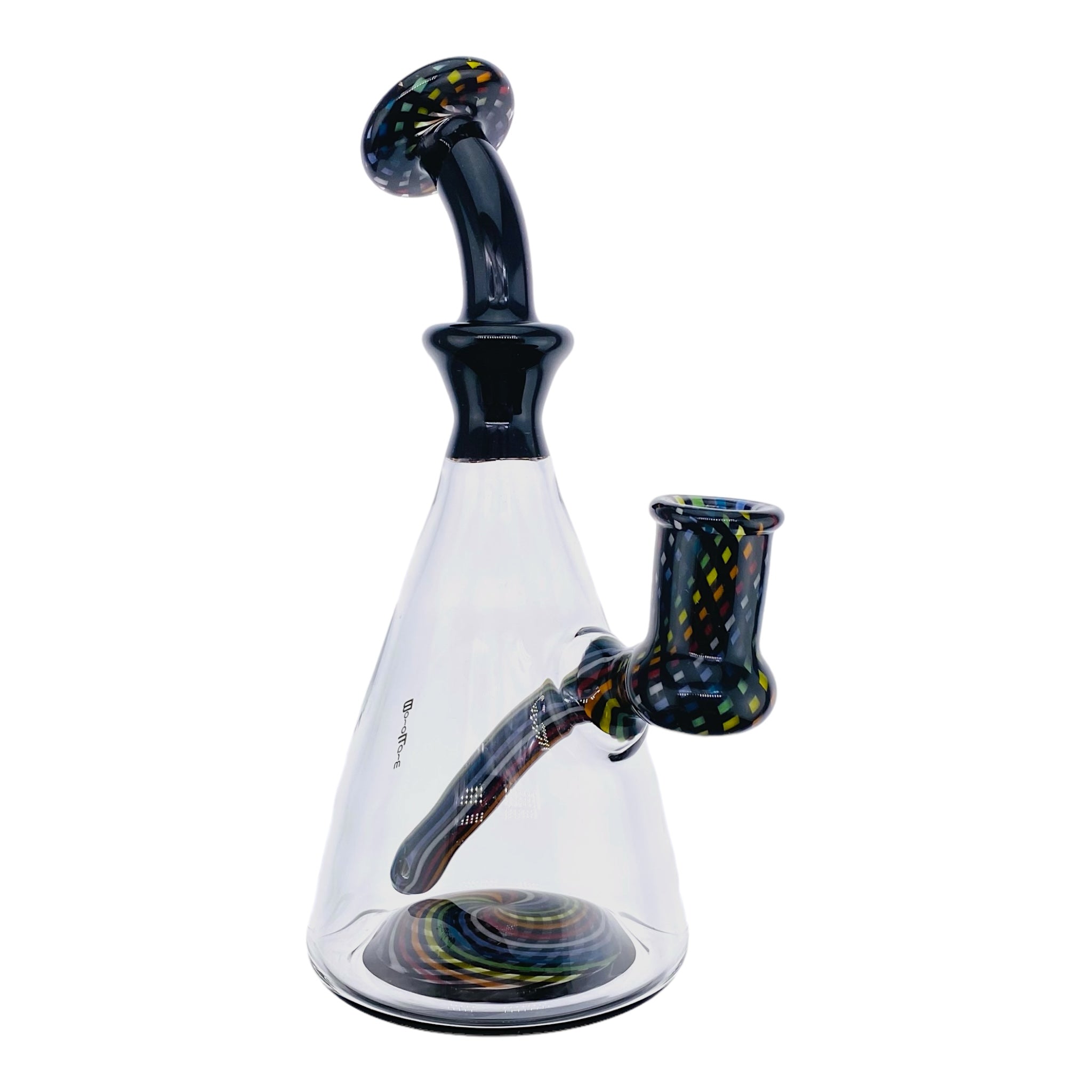 heady glass Borofarm - Rainbow & Black Line Work Banger Hanger Dab Rig for sale