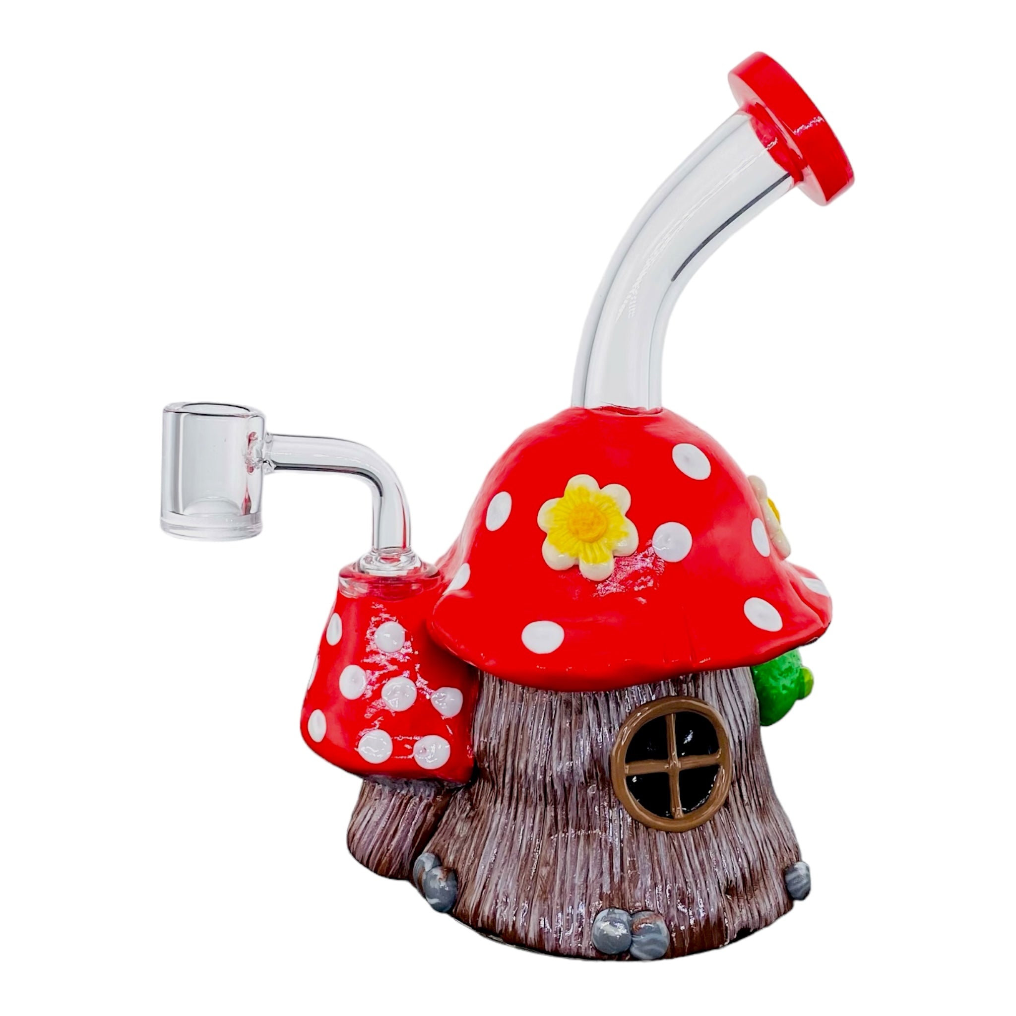 cute Red And White Mushroom Small Dab Rig With Frog for sale