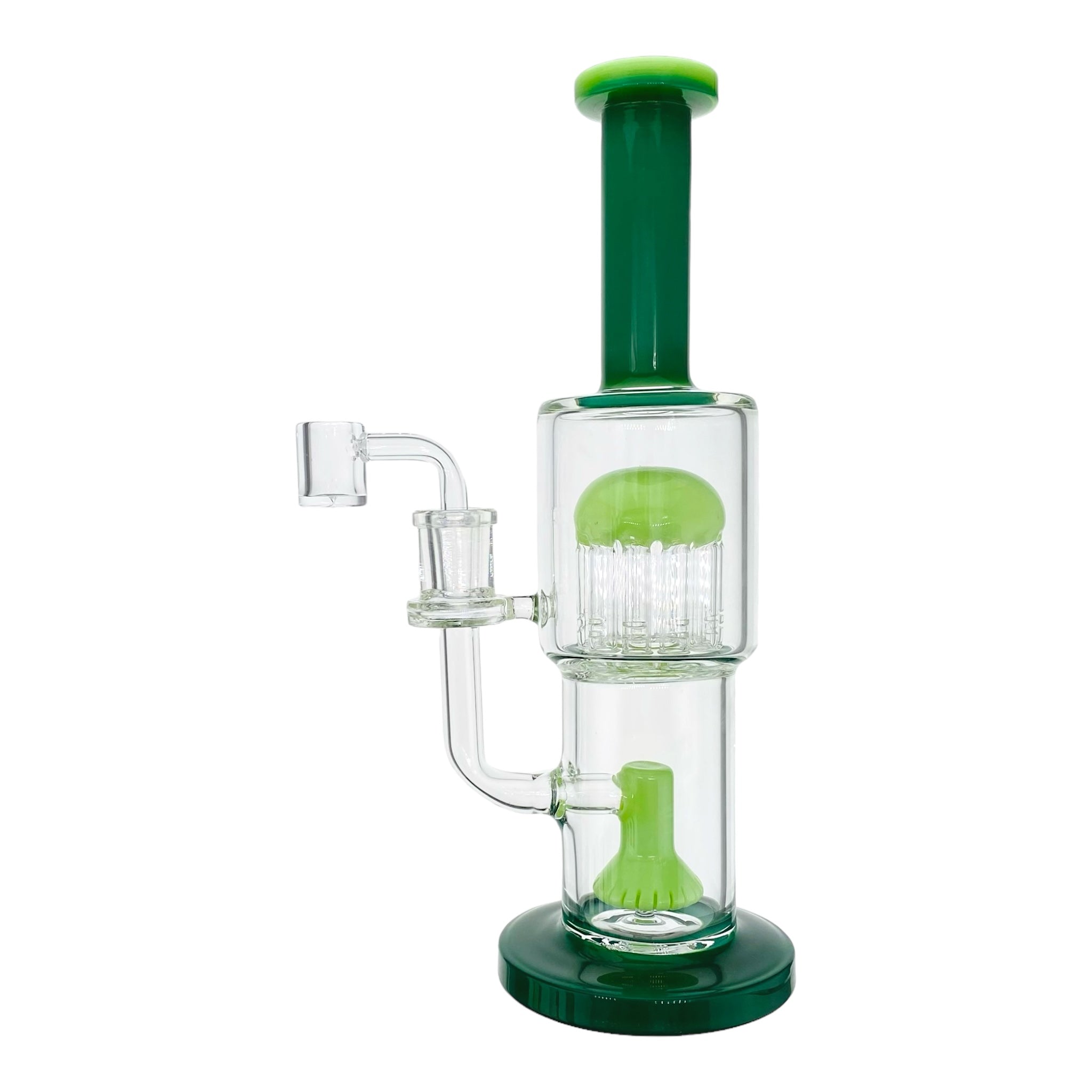 cute and girly Green Double Perc Dab Rig Or Bong for sale
