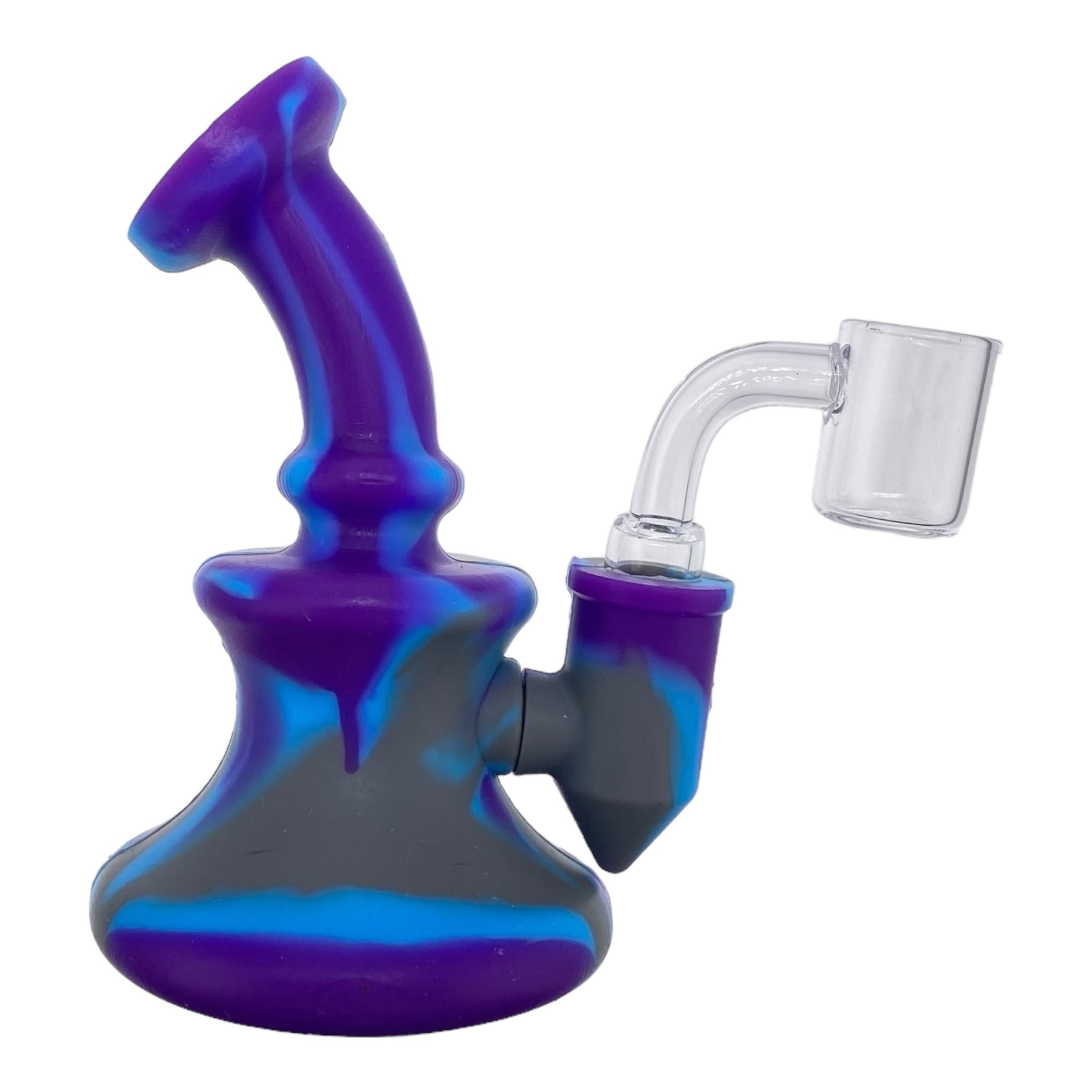 Mini Silicone Rubber Dab Rig Purple, Blue, Grey