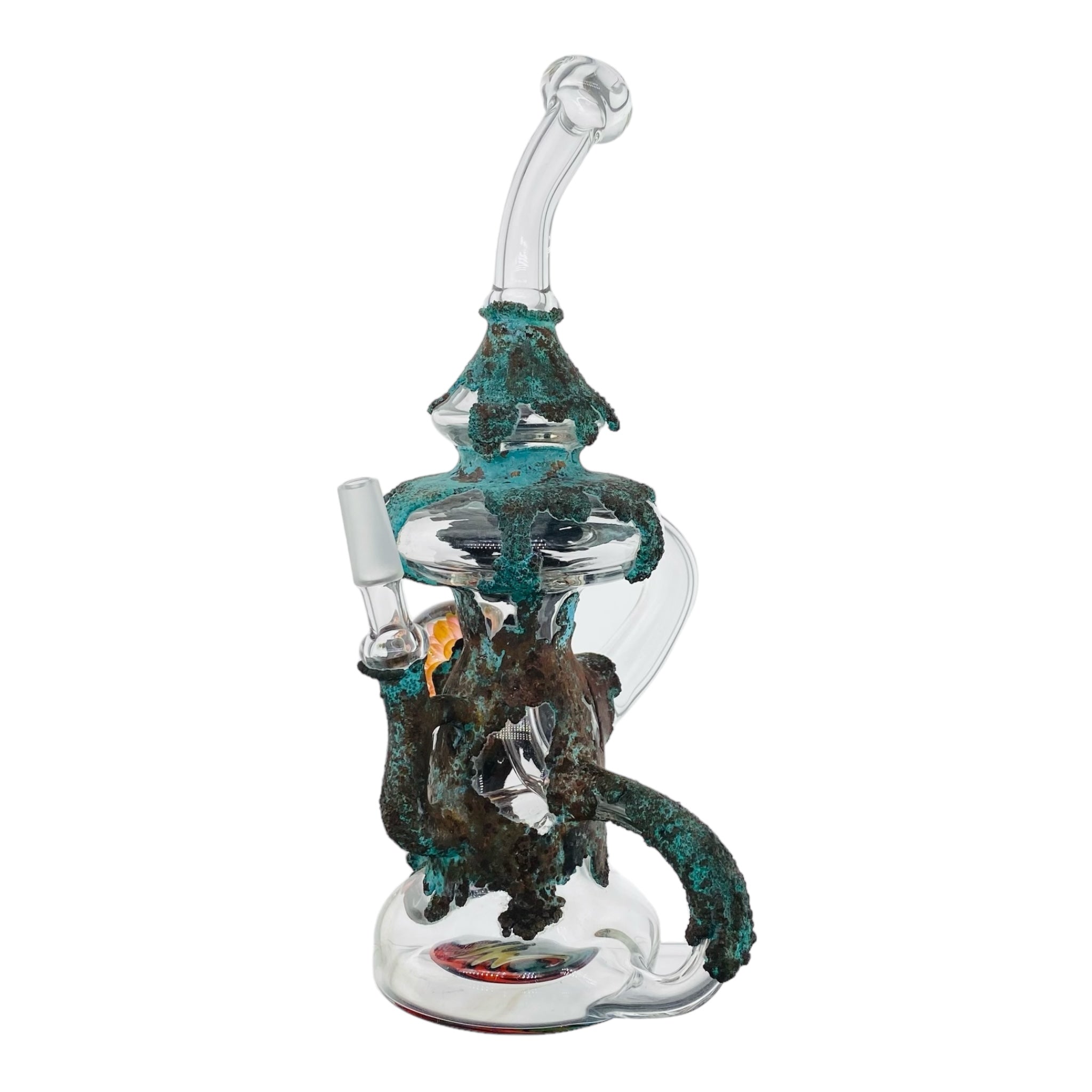 heady glass dab rig Copper Electroformed Custom Recycler Dab Rig for sale
