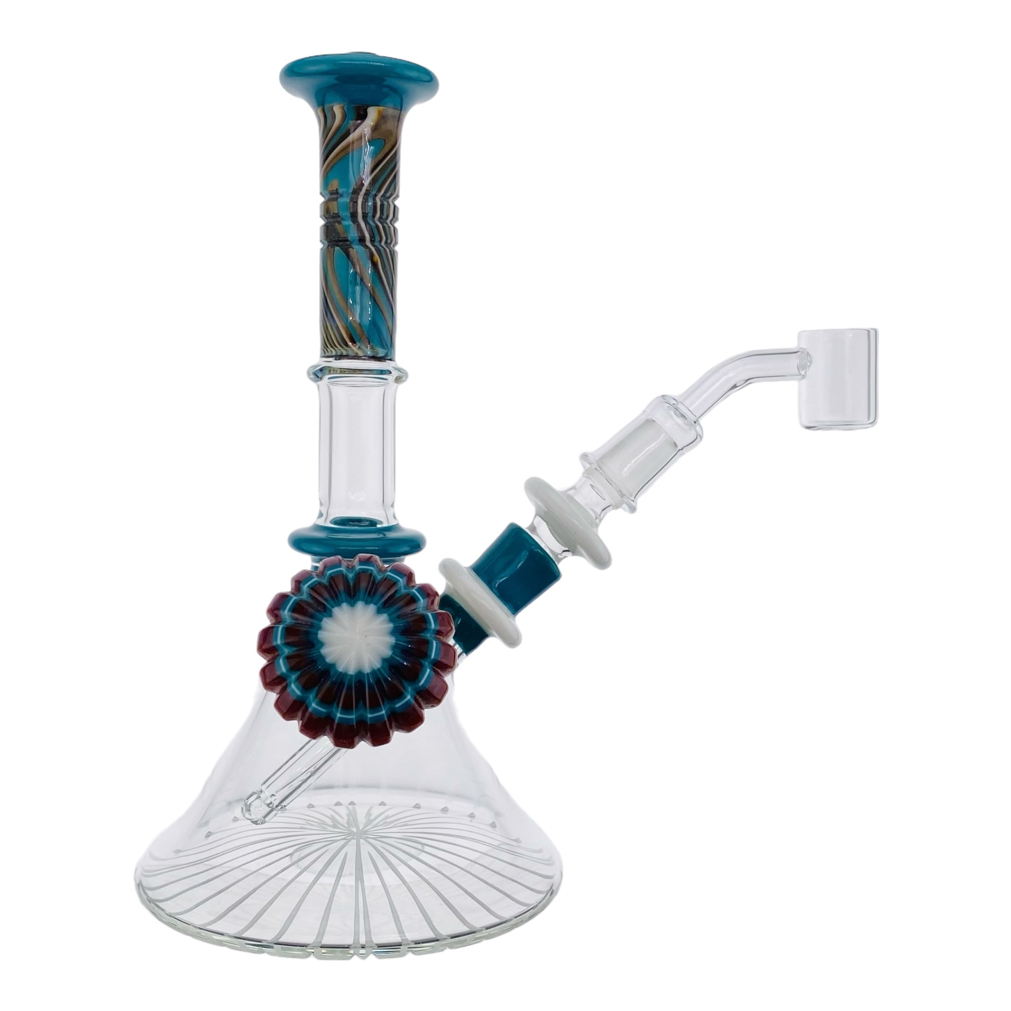 heady glass Pajay Glass Carved Mini Tube Dab Rig for sale