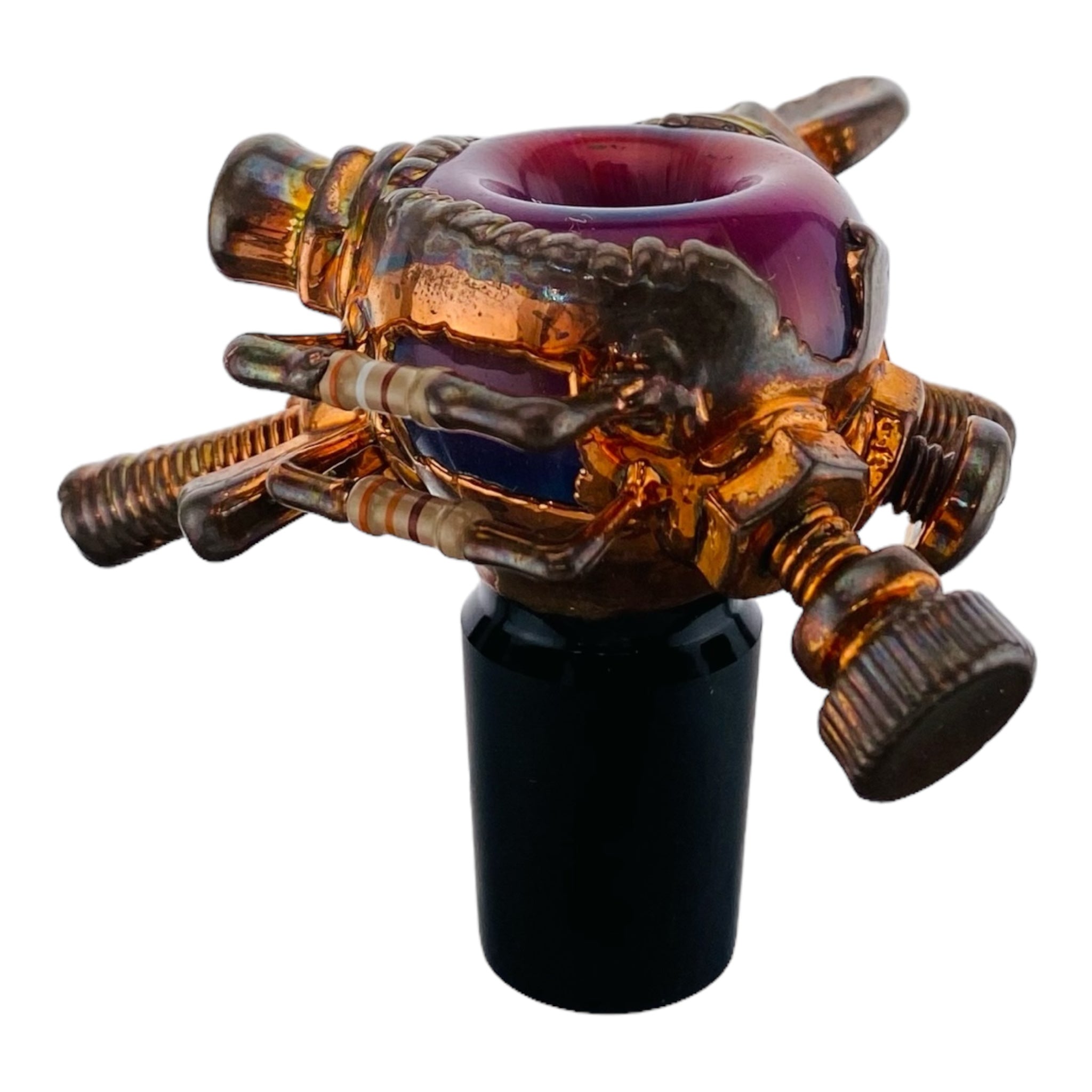 heady glass bong bowl by Snic Barnes Glass - Copper Electroformed 18mm Bowl With Serendipity for sale
