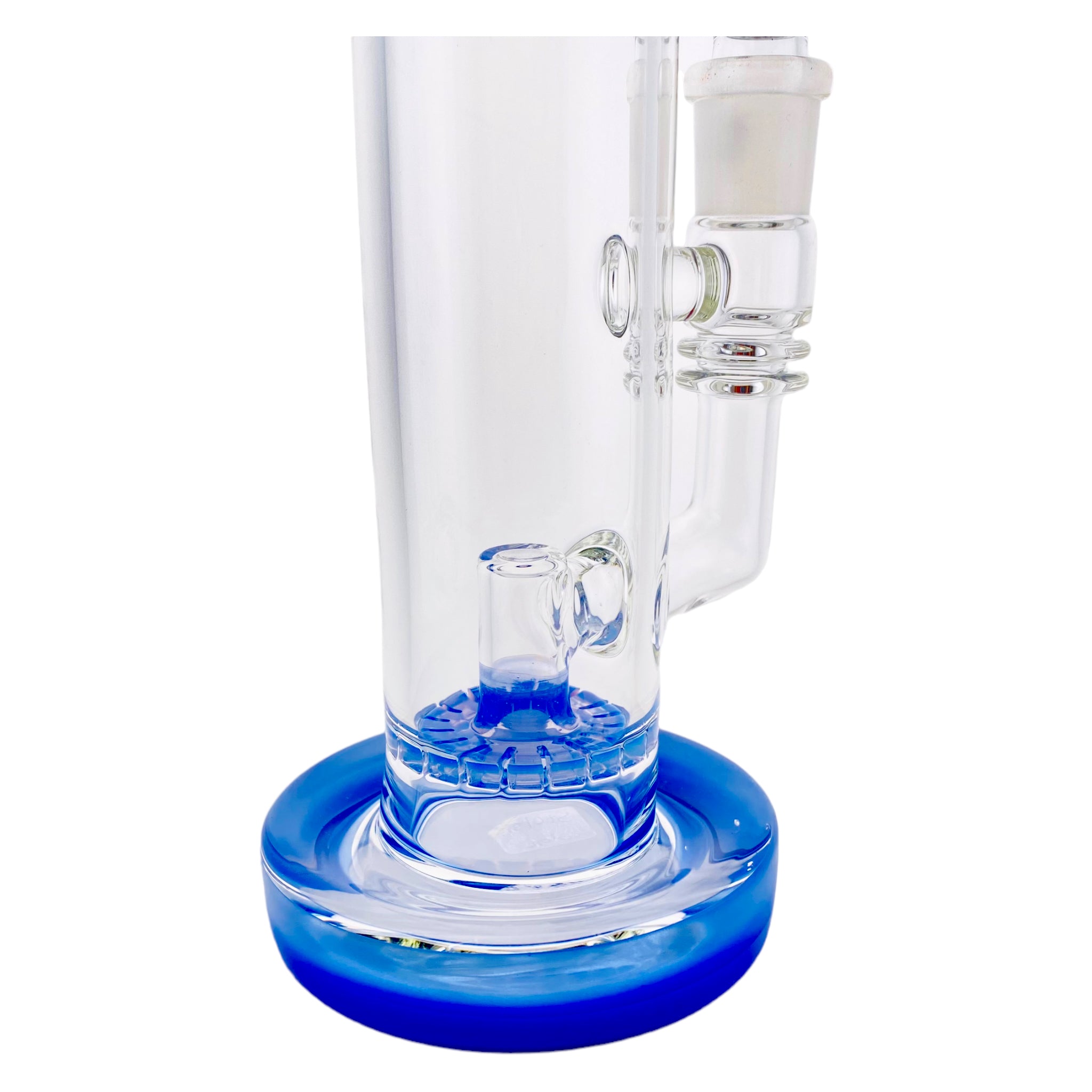 C2 Custom Creations Blue Straight Tube Bong stands