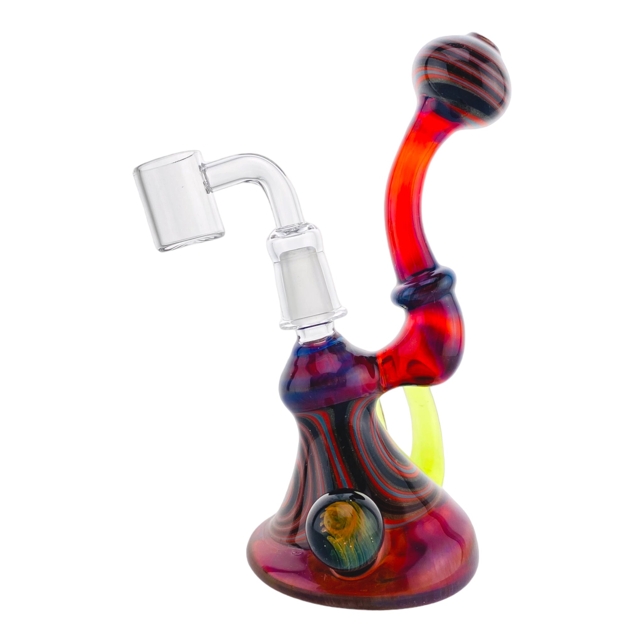 Crux Glass - Custom Alientech Red Dab Rig With Wig Wag Sections And Horns