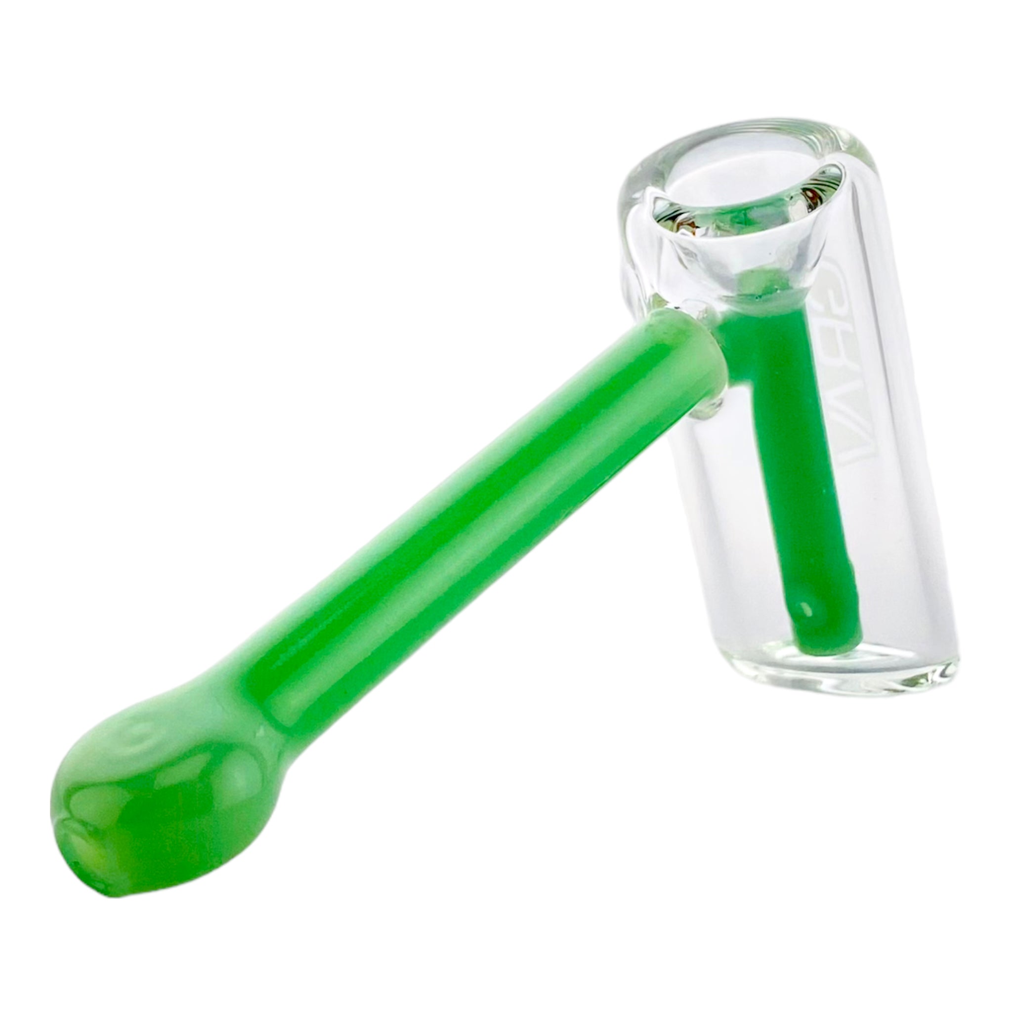 Grav Labs Bubbler Small Size With Green Mouthpiece and Downstem