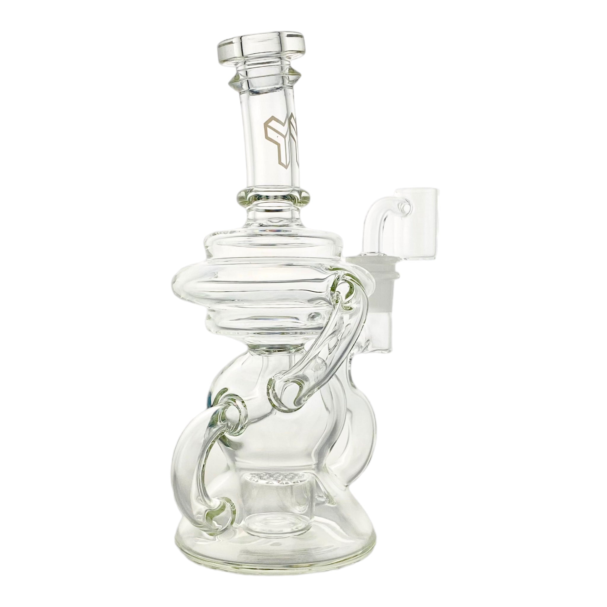 Deluxe Glass - Clear Klein Recycler With Seed of Life Percolator