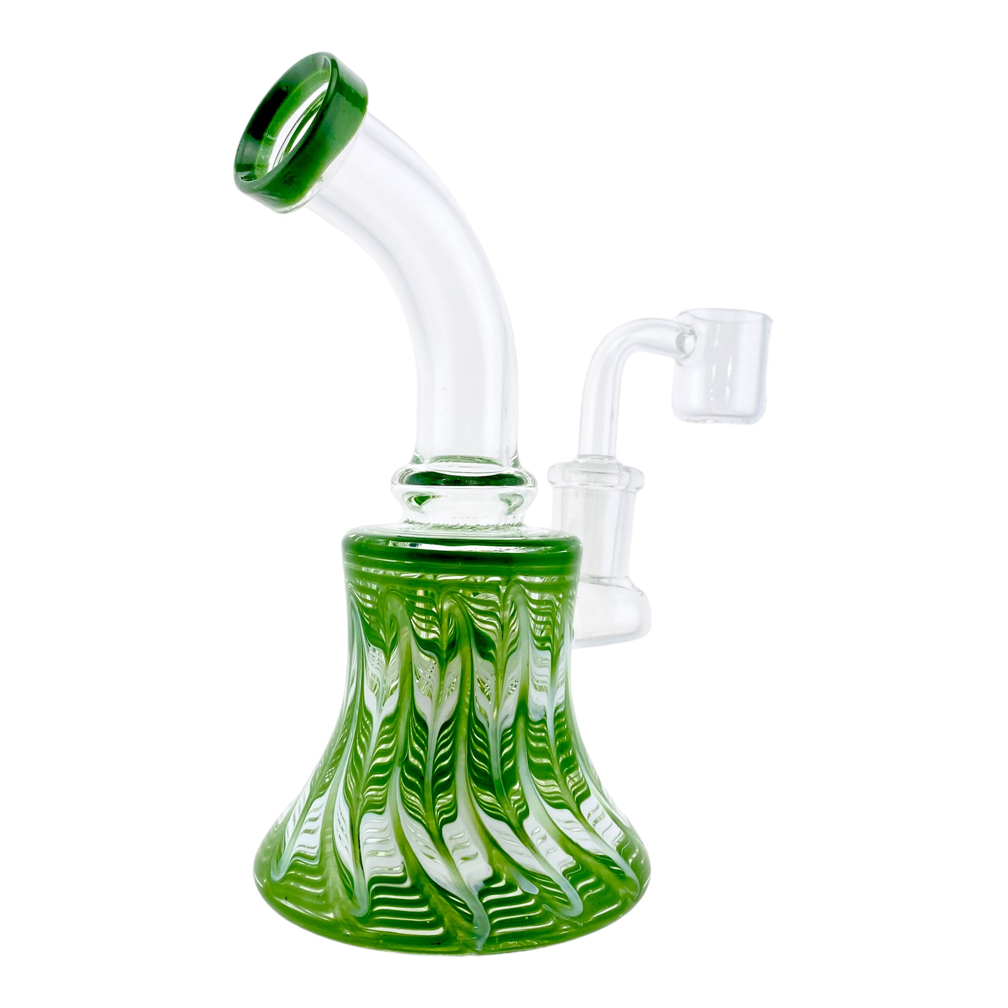 Small Dab Rig With Green Wrap And Rake