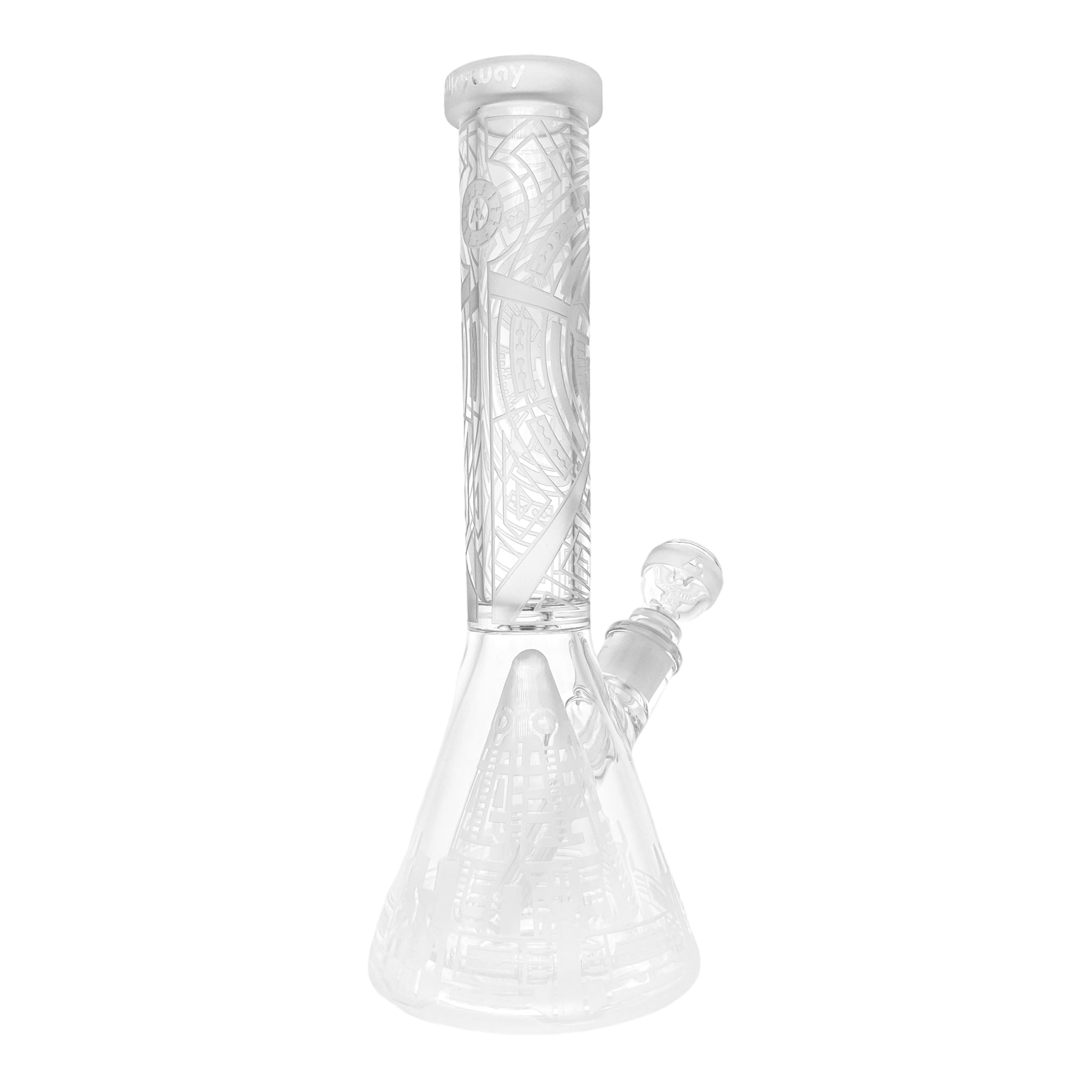 Milkyway Glass - 14 Inch Sandblasted Nuclear Reactor Beaker Base Bong