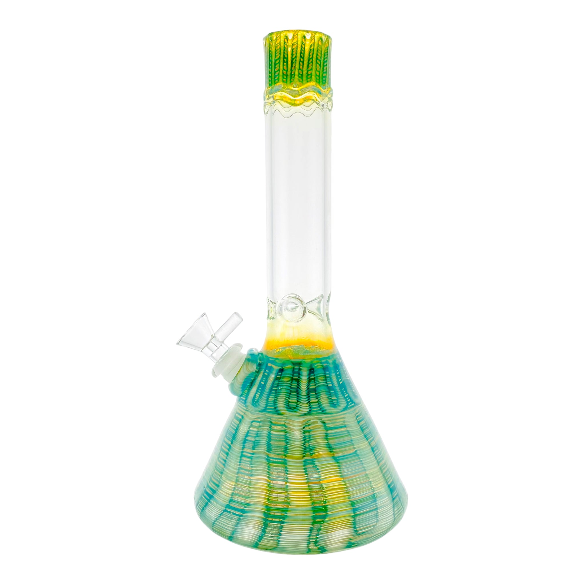 HVY Glass - Teal Wrap And Wrake Beaker Bong