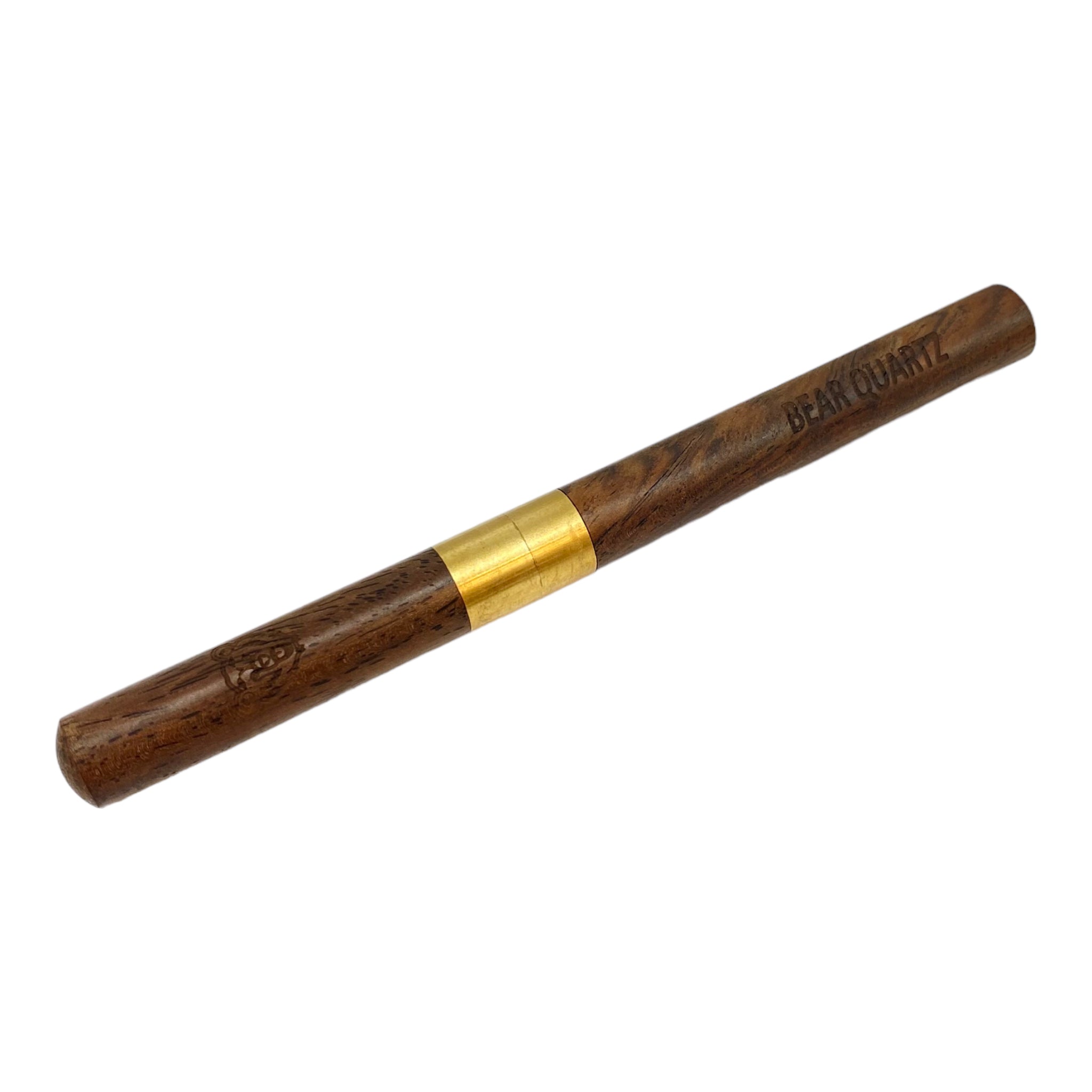 Bear Quartz Wood Pocket Spatula Dab Tool With Cap