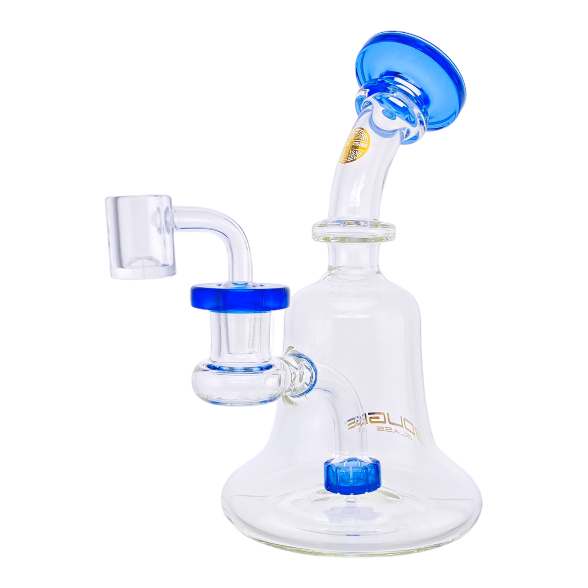 Bougie Glass - Small Dab Rig Banger Hanger 14mm Fitting - Blue