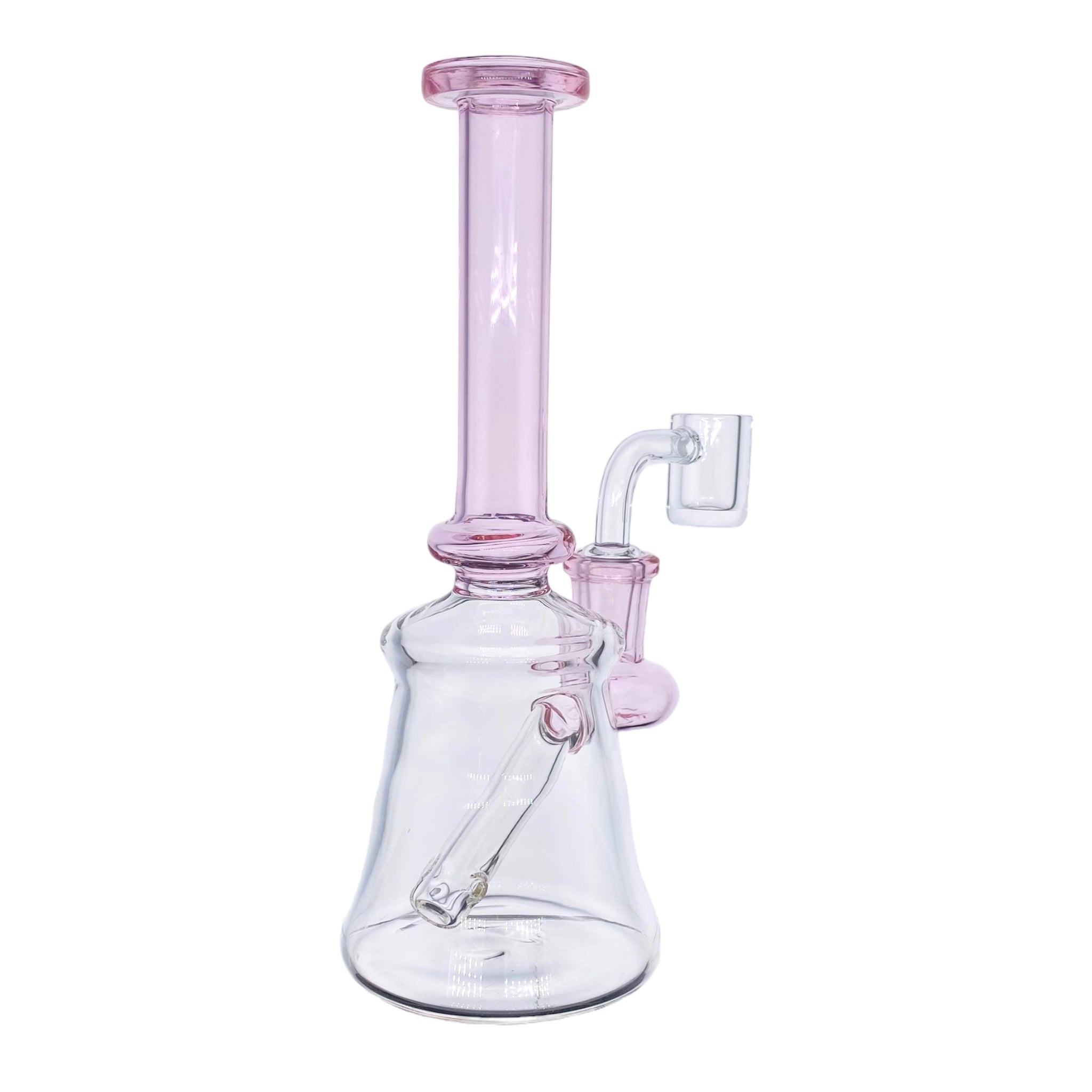 Cute girly Mini Tube Dab Rig With Pink Mouthpiece