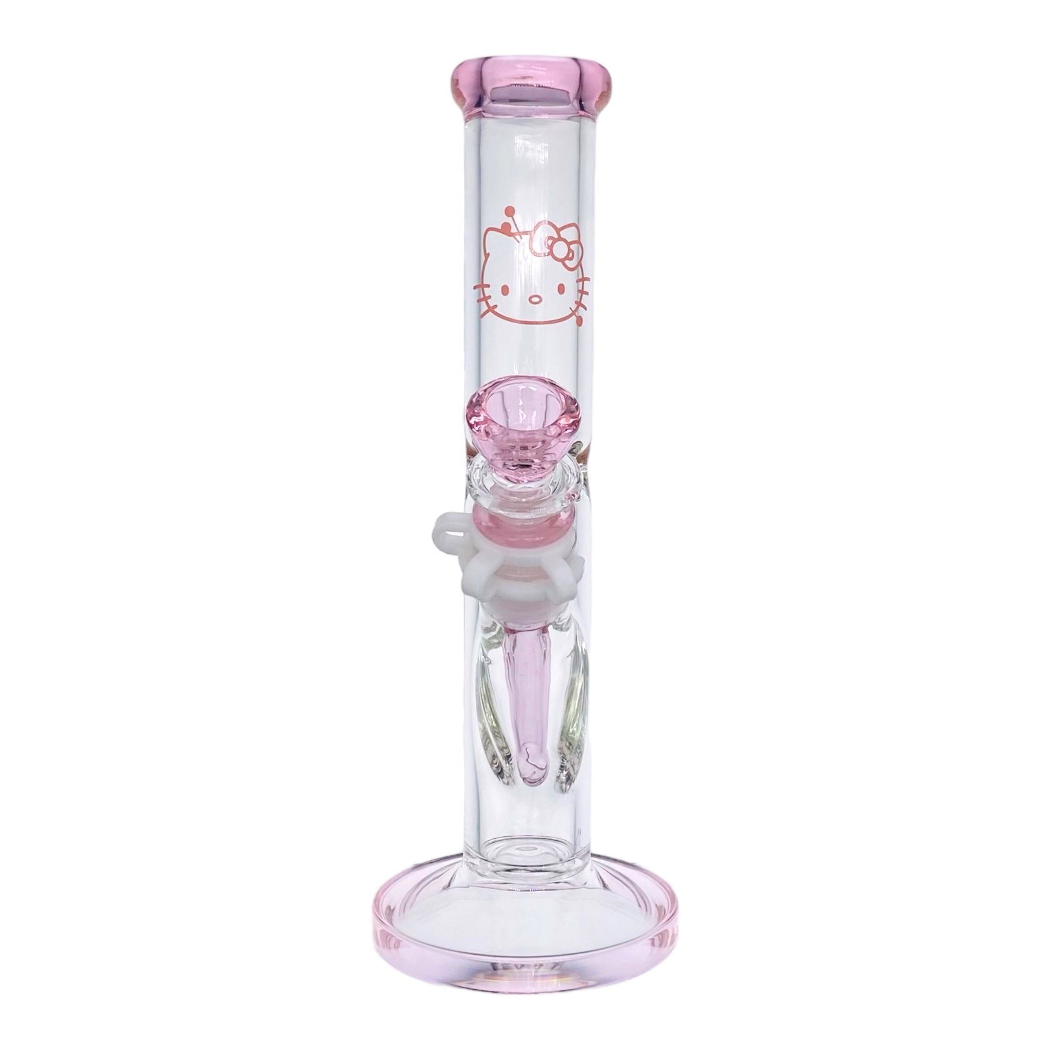 cute 10 Inch Pink Hello Kitty Straight Tube Bong