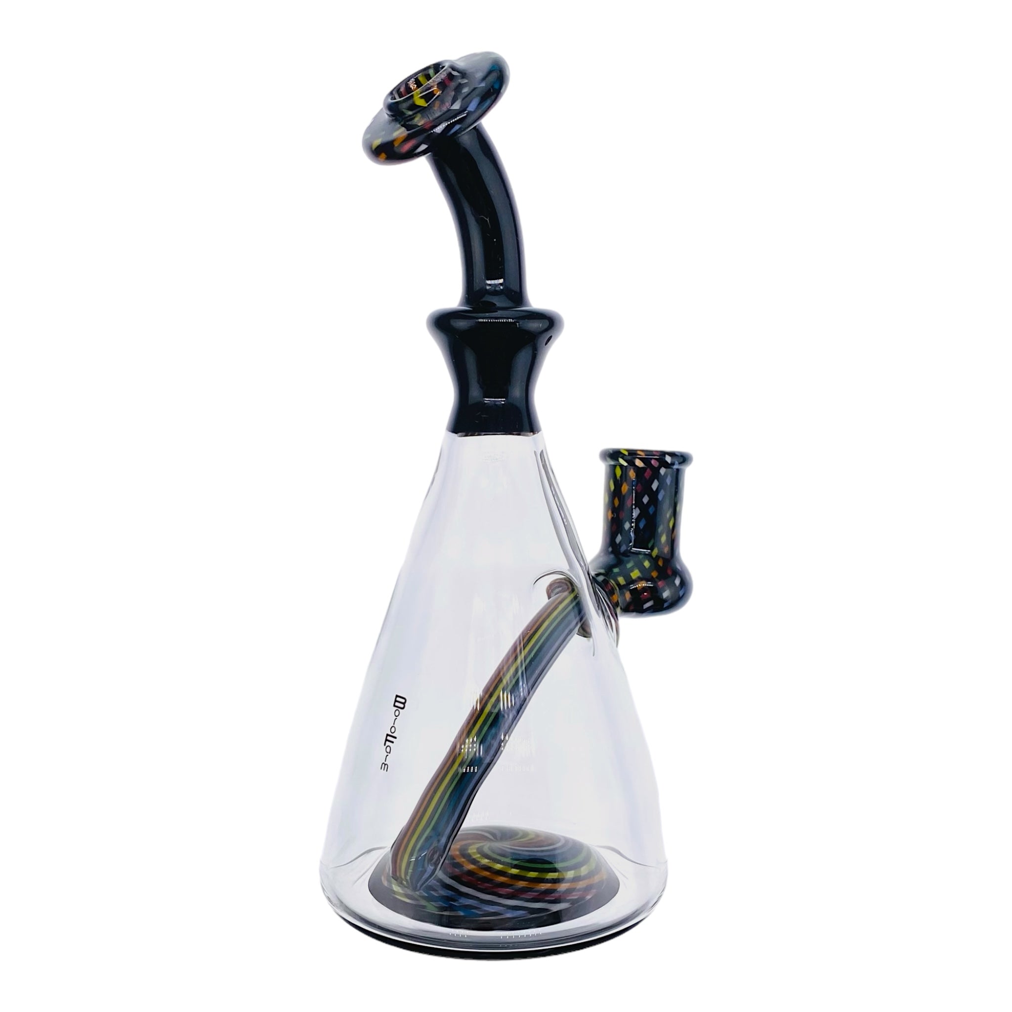 heady glass Borofarm - Rainbow & Black Line Work Banger Hanger Dab Rig for sale