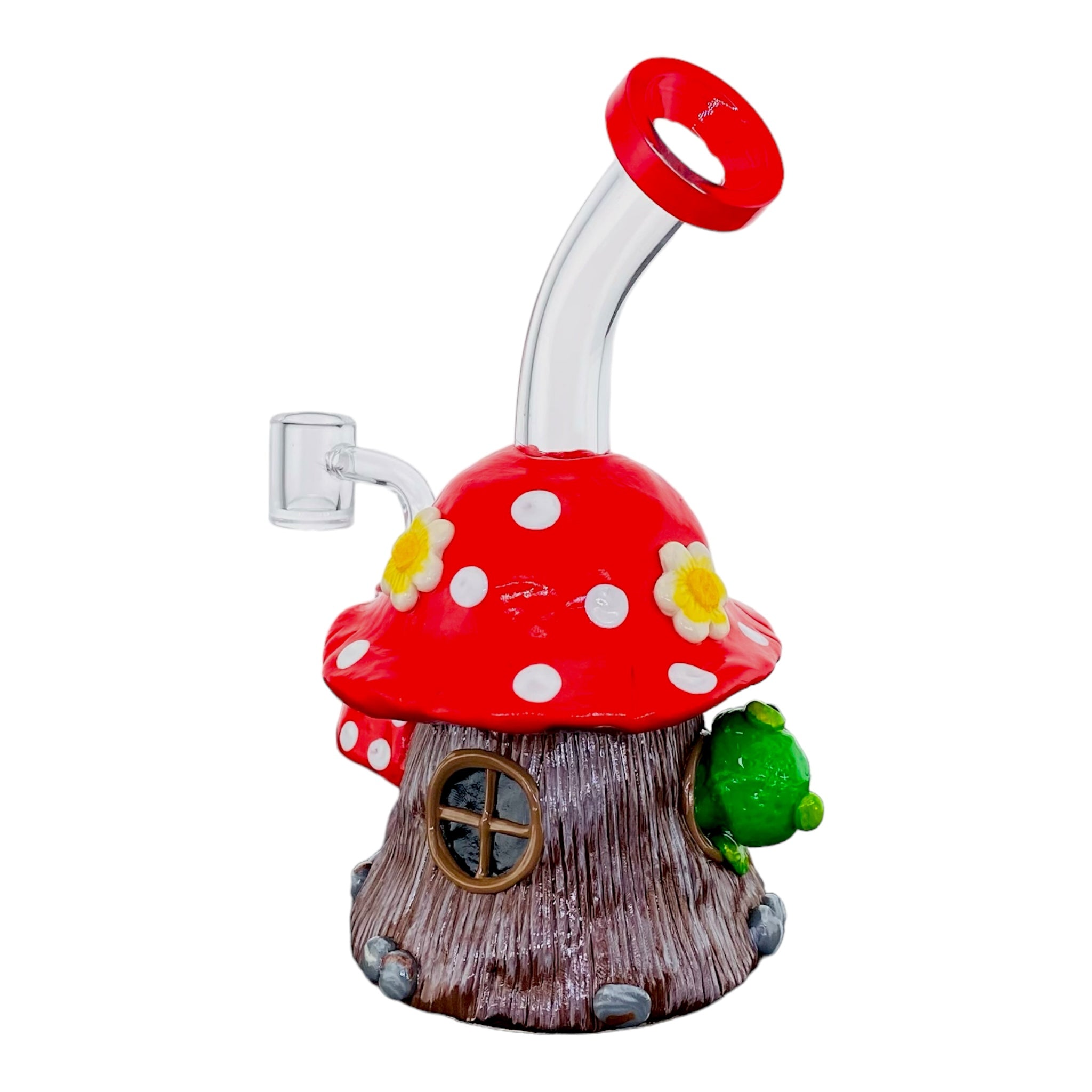 cute Red And White Mushroom Small Dab Rig With Frog for sale