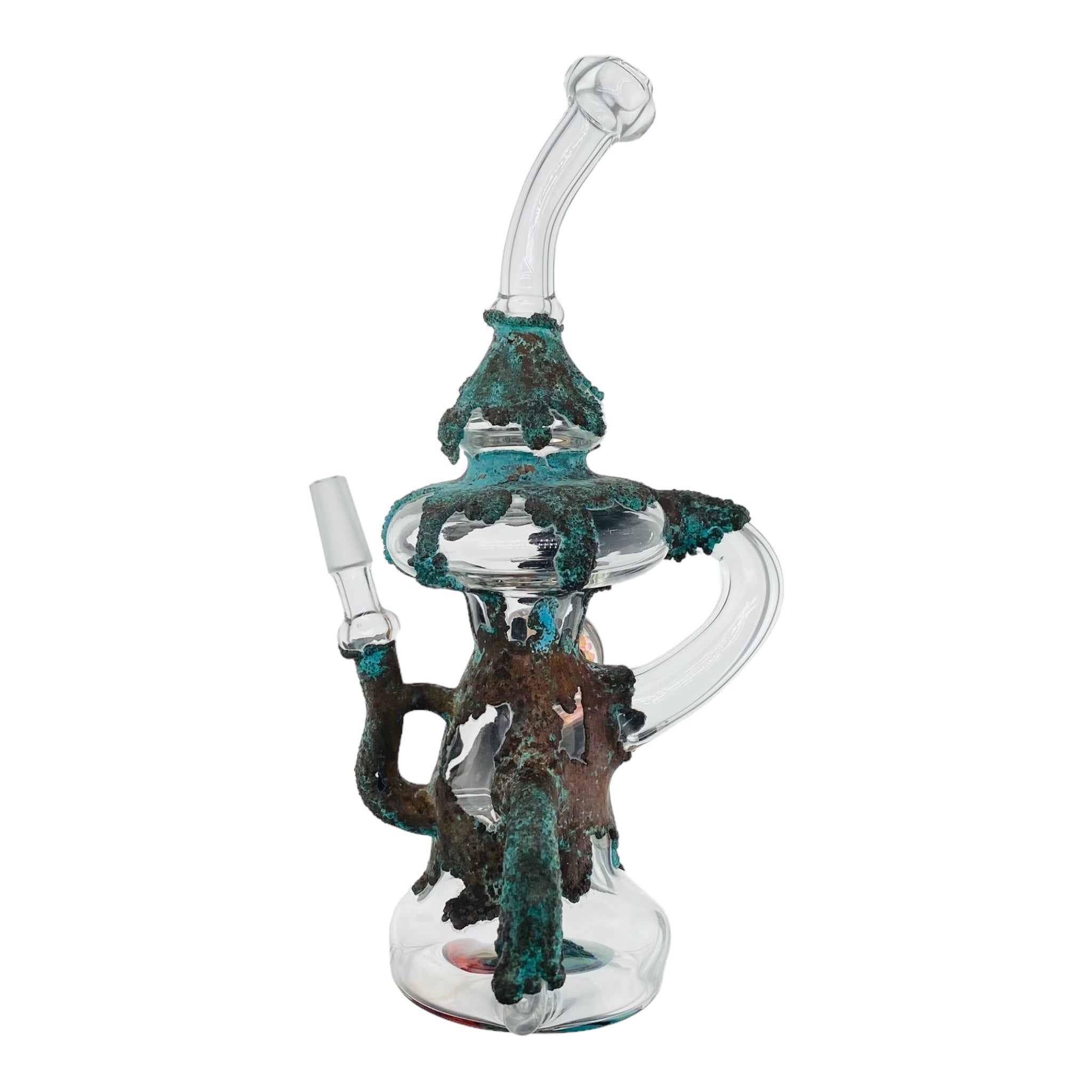heady glass dab rig Copper Electroformed Custom Recycler Dab Rig for sale