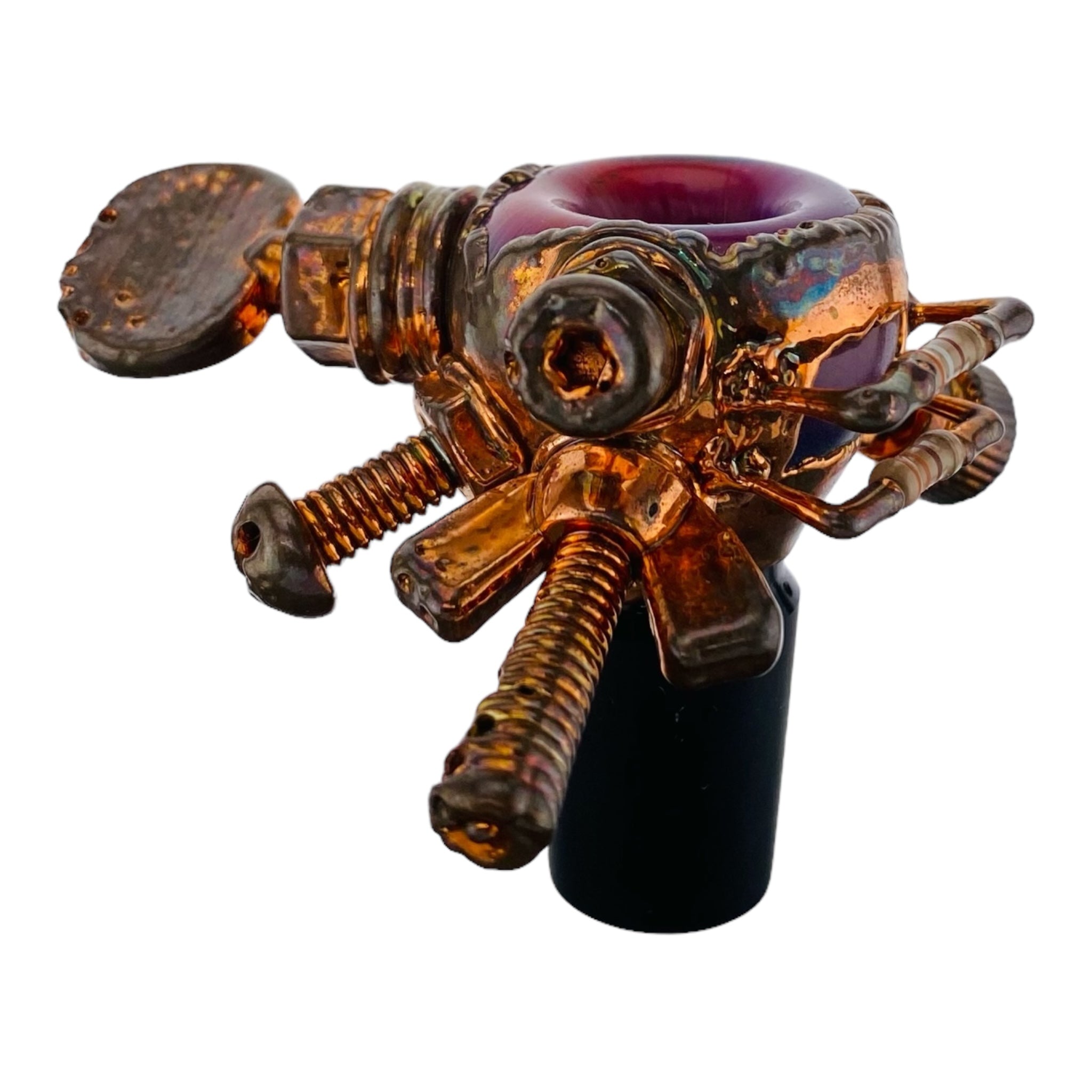 heady glass bong bowl by Snic Barnes Glass - Copper Electroformed 18mm Bowl With Serendipity for sale