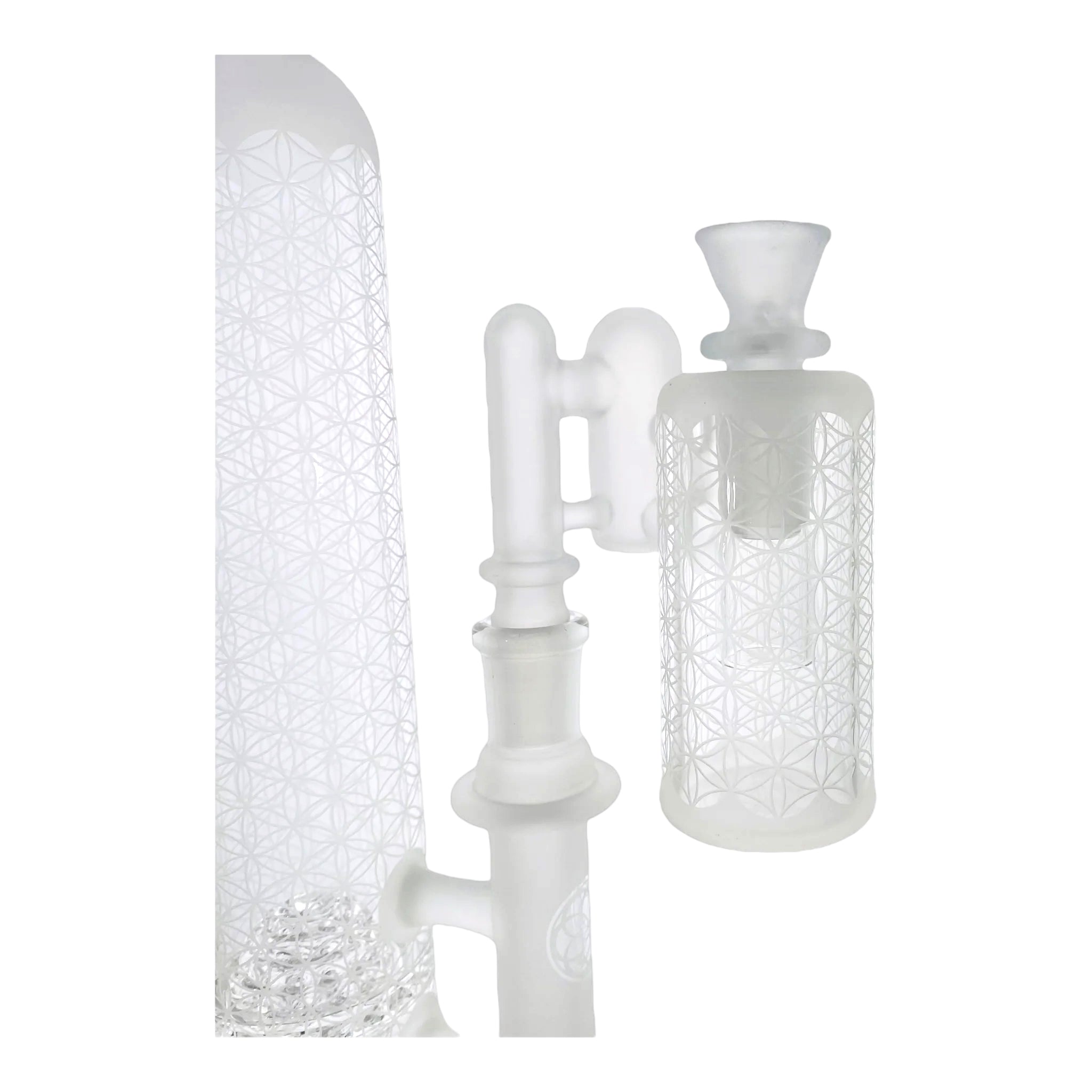 Seed Of Life Glassworks - SoL 14mm Sacred-G Sandblasted Dry Ashcatcher for glass bongs