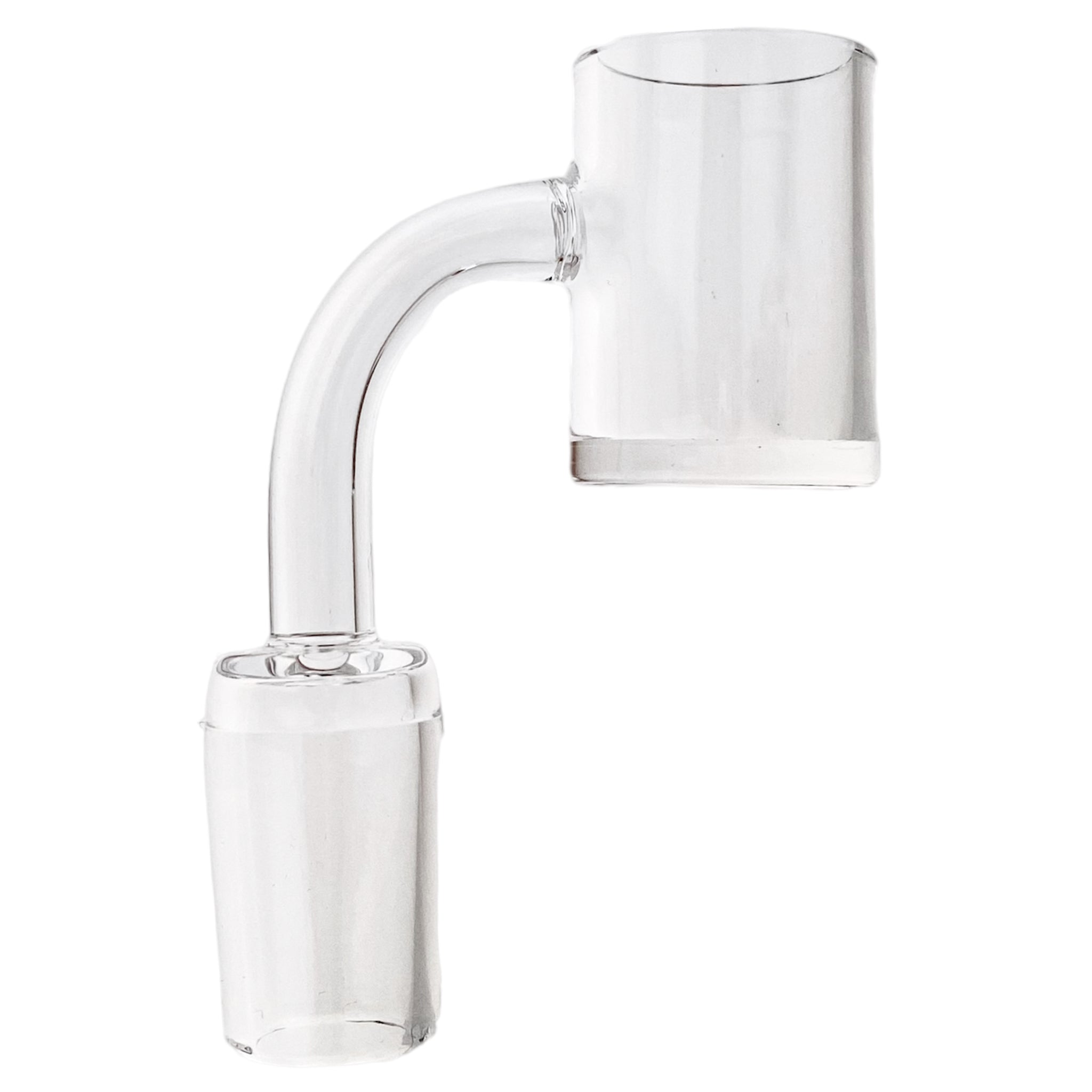18mm Quartz Banger With 90 Degree Male Fitting And 25mm Wide Bucket Extra Thick Base