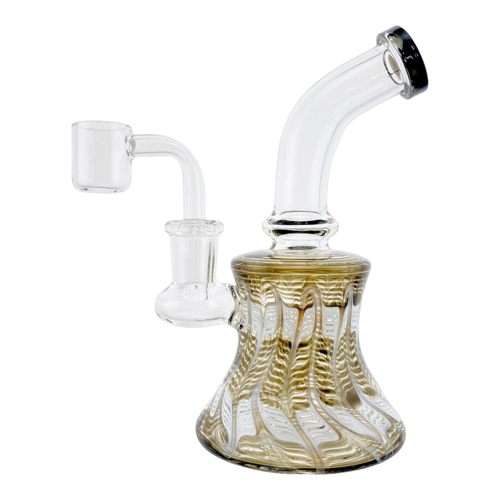 Small Dab Rig With Black Wrap And Rake