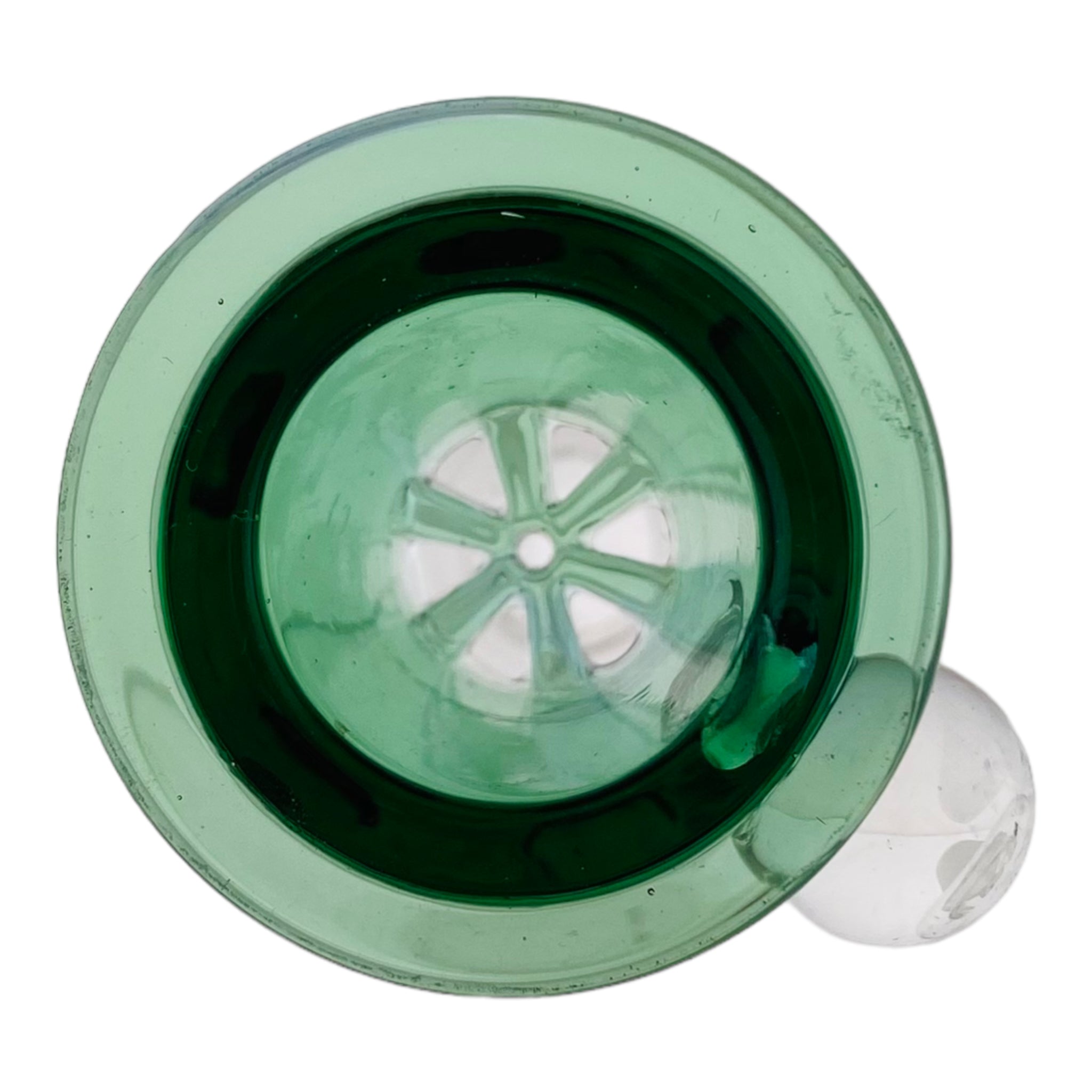 14mm Flower Bowl - Large Martini Funnel Bong Bowl Piece With Built In Screen - Green