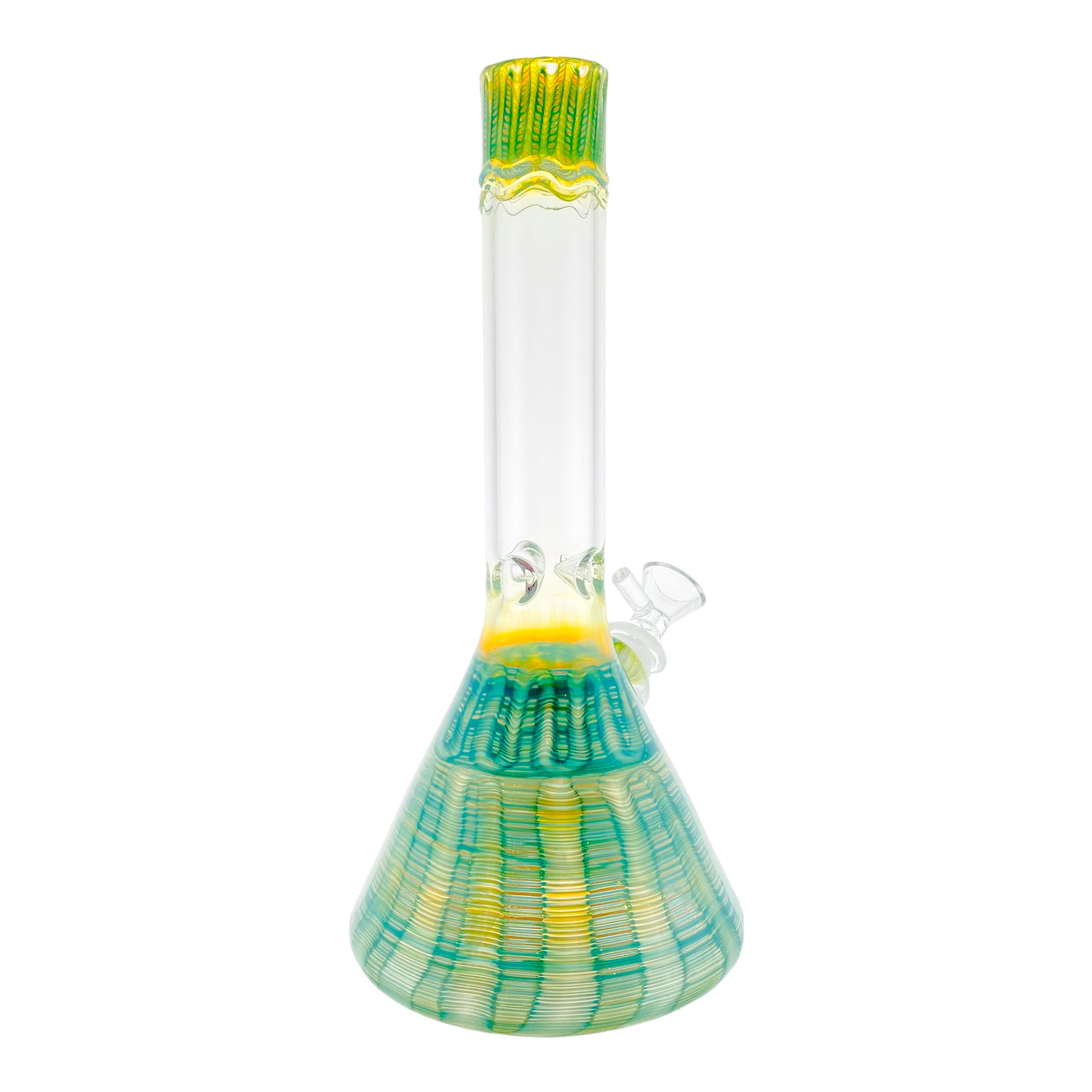 HVY Glass - Teal Wrap And Wrake Beaker Bong