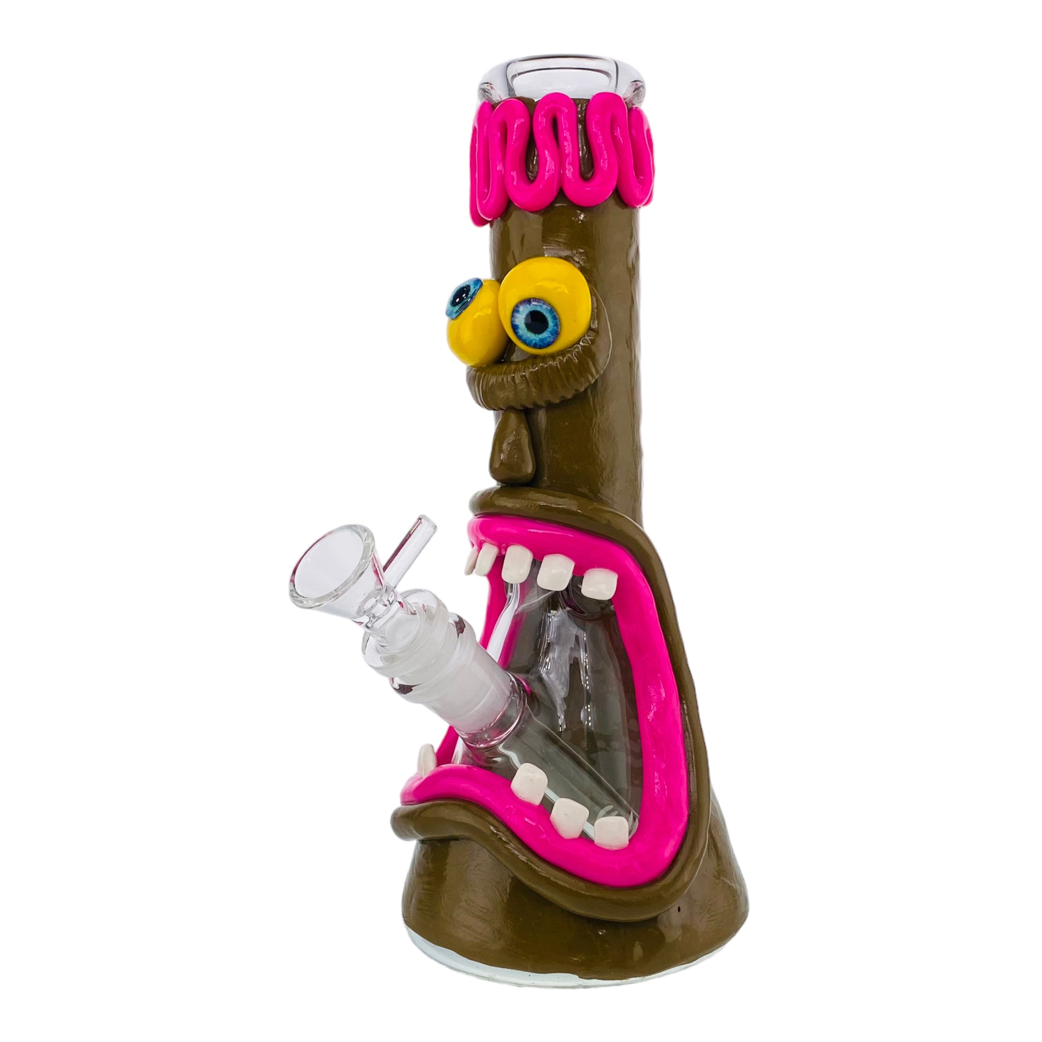 Monster Bongs - 10 Inch Gingerbread Monster Face Beaker Bong