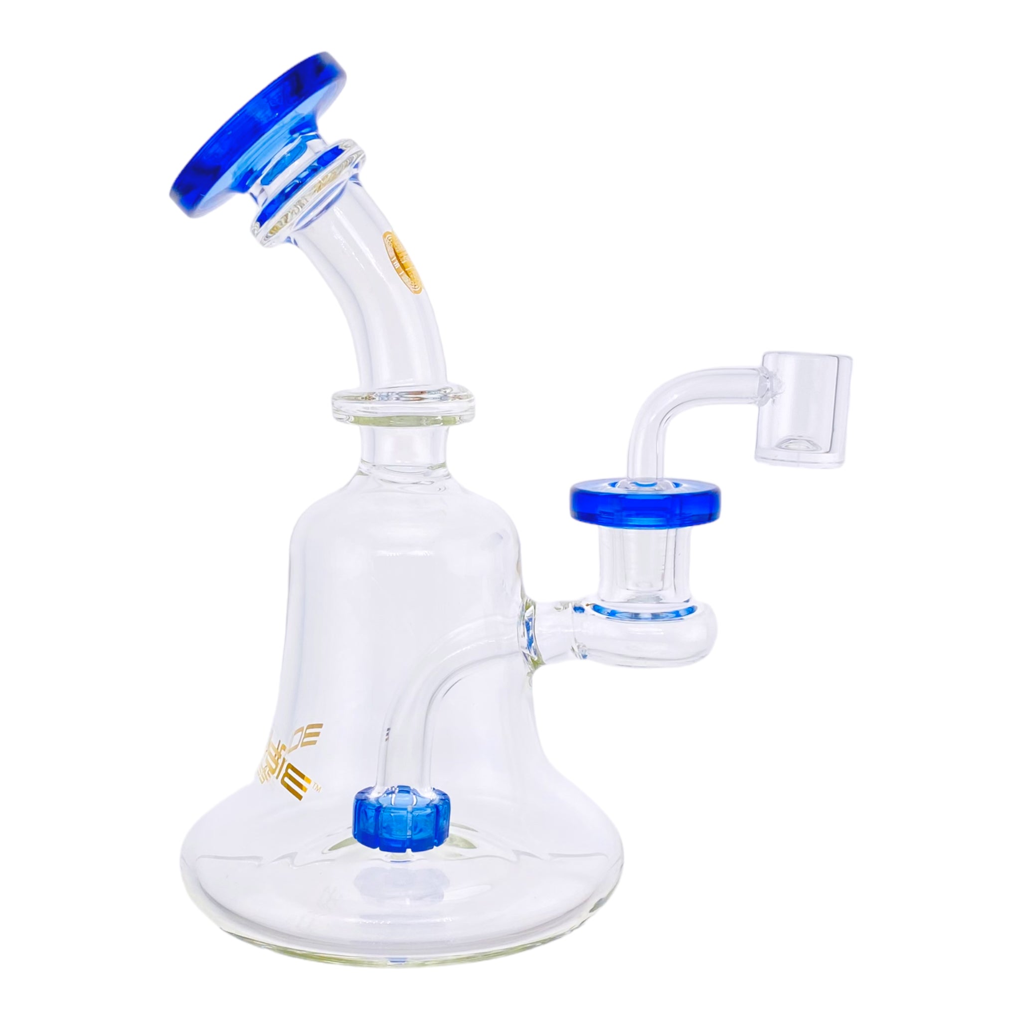 Bougie Glass - Small Dab Rig Banger Hanger 14mm Fitting - Blue