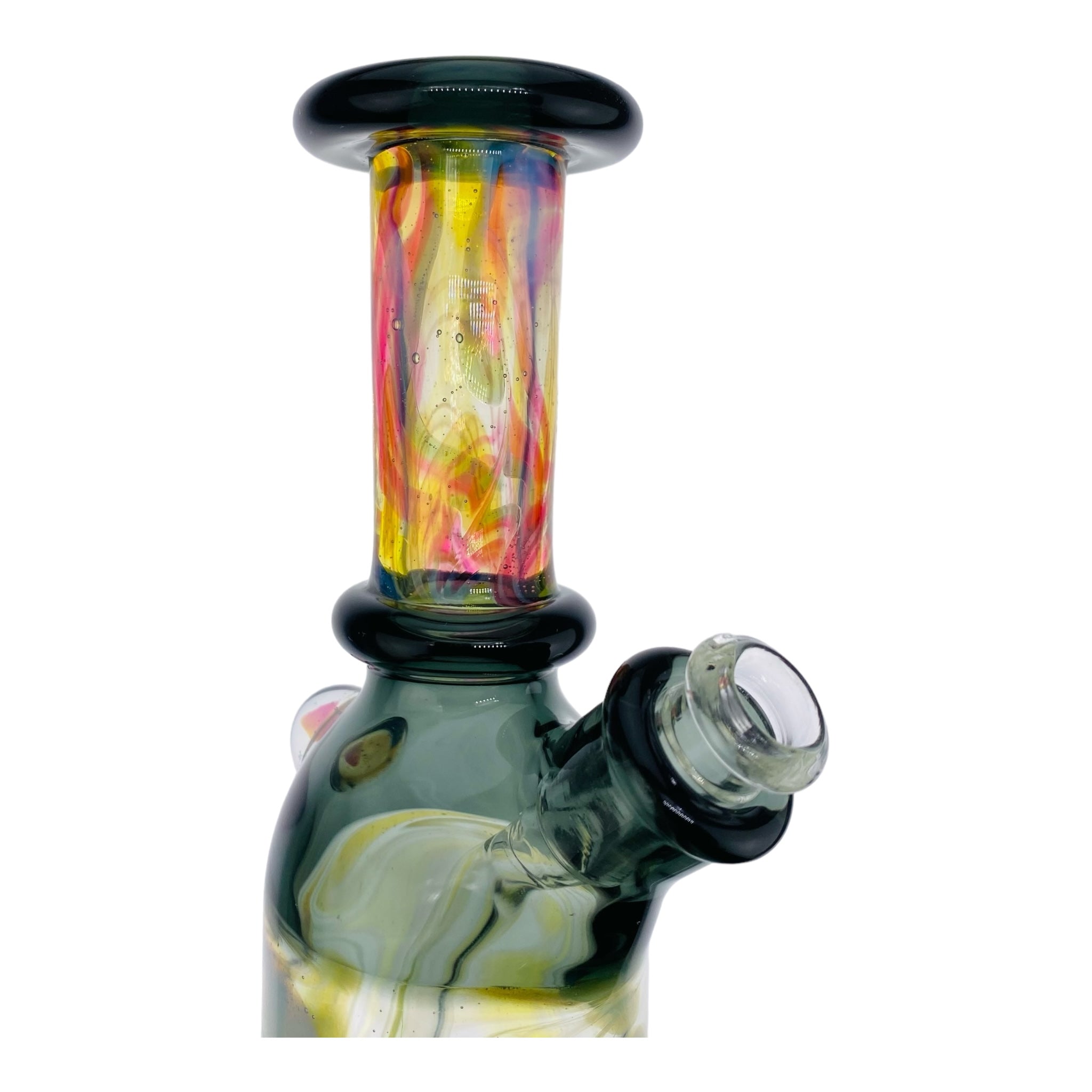 heady glass Arko Glass - Shadow Black And Stained Glass Mini Tube Dab Rig