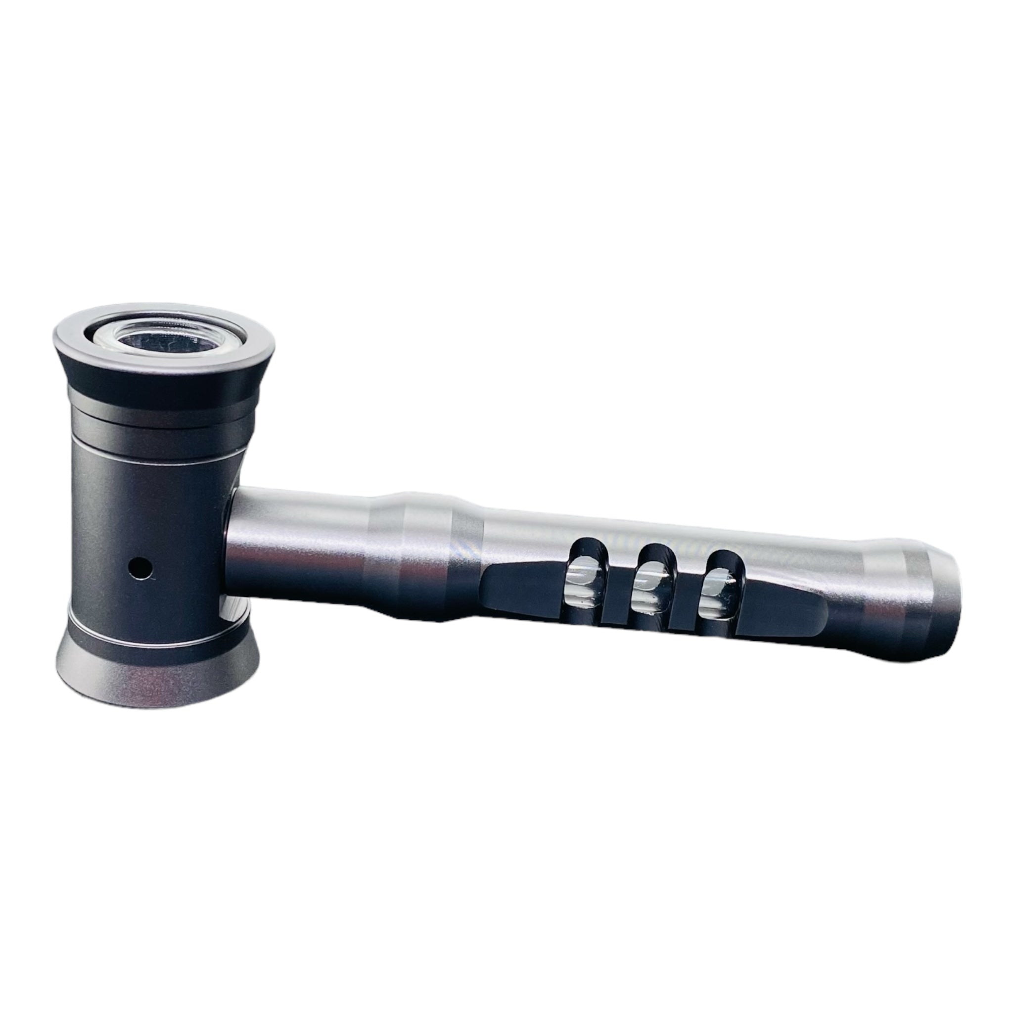 Metal And Glass weed pipe Hammer Hand Pipe Gun Metal