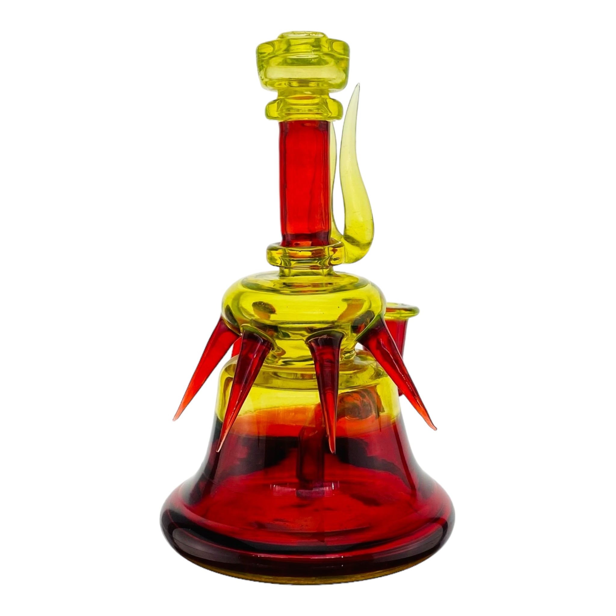 heady glass dab rig Pomegranate x Hatorade Green Horned 10mm Dab Rig
