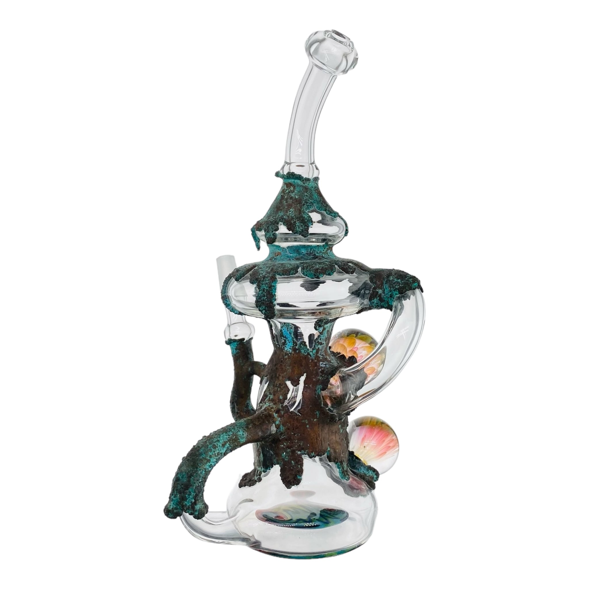 heady glass dab rig Copper Electroformed Custom Recycler Dab Rig for sale