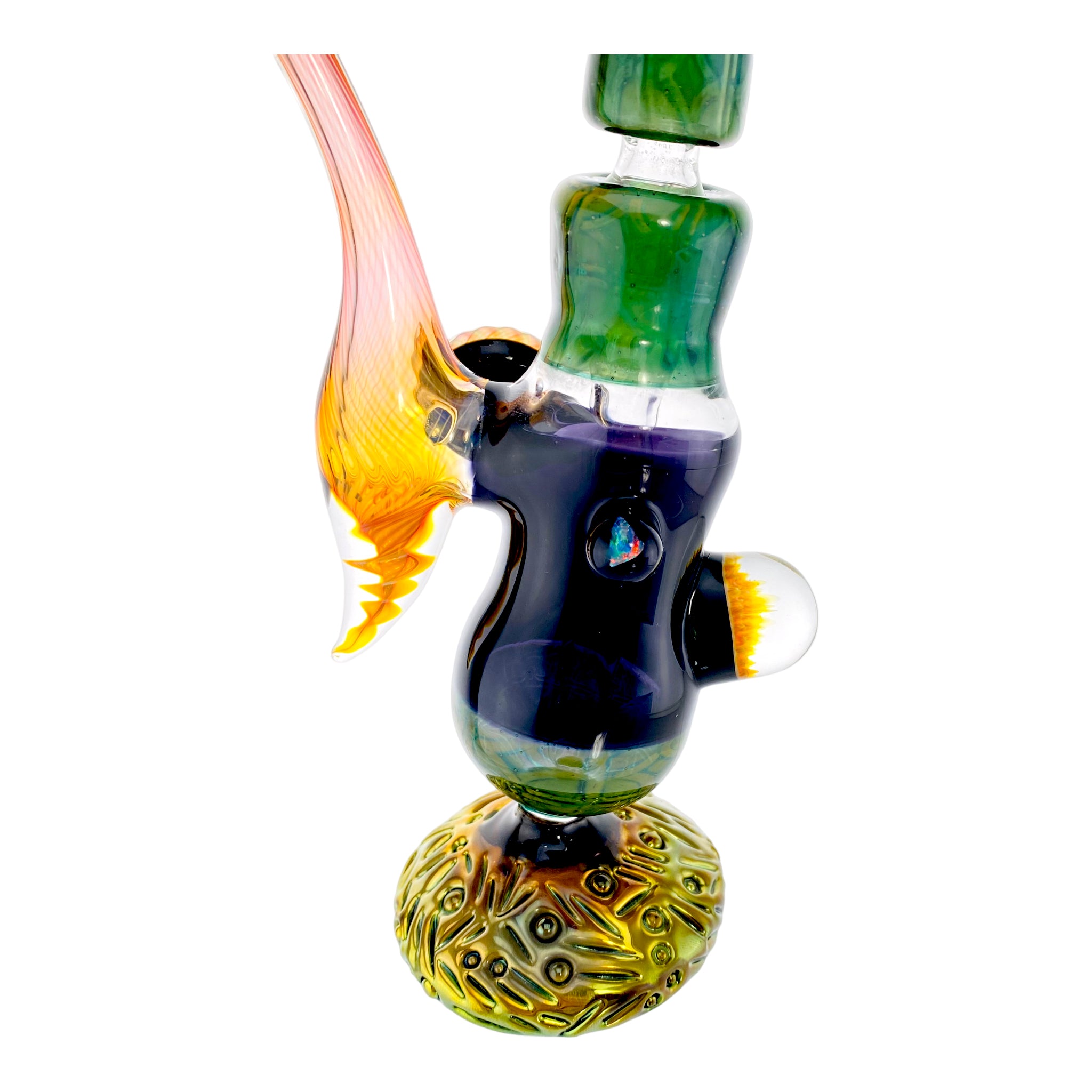 Seth B Glass - Stand Up Dab Rig With Opal And Implosion Marbles