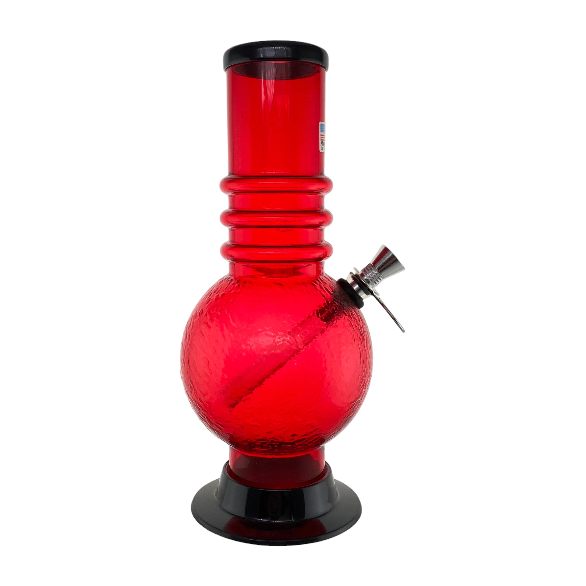 Acrylic Plastic Pull Bowl Bong Bubble 9 Inches - Red