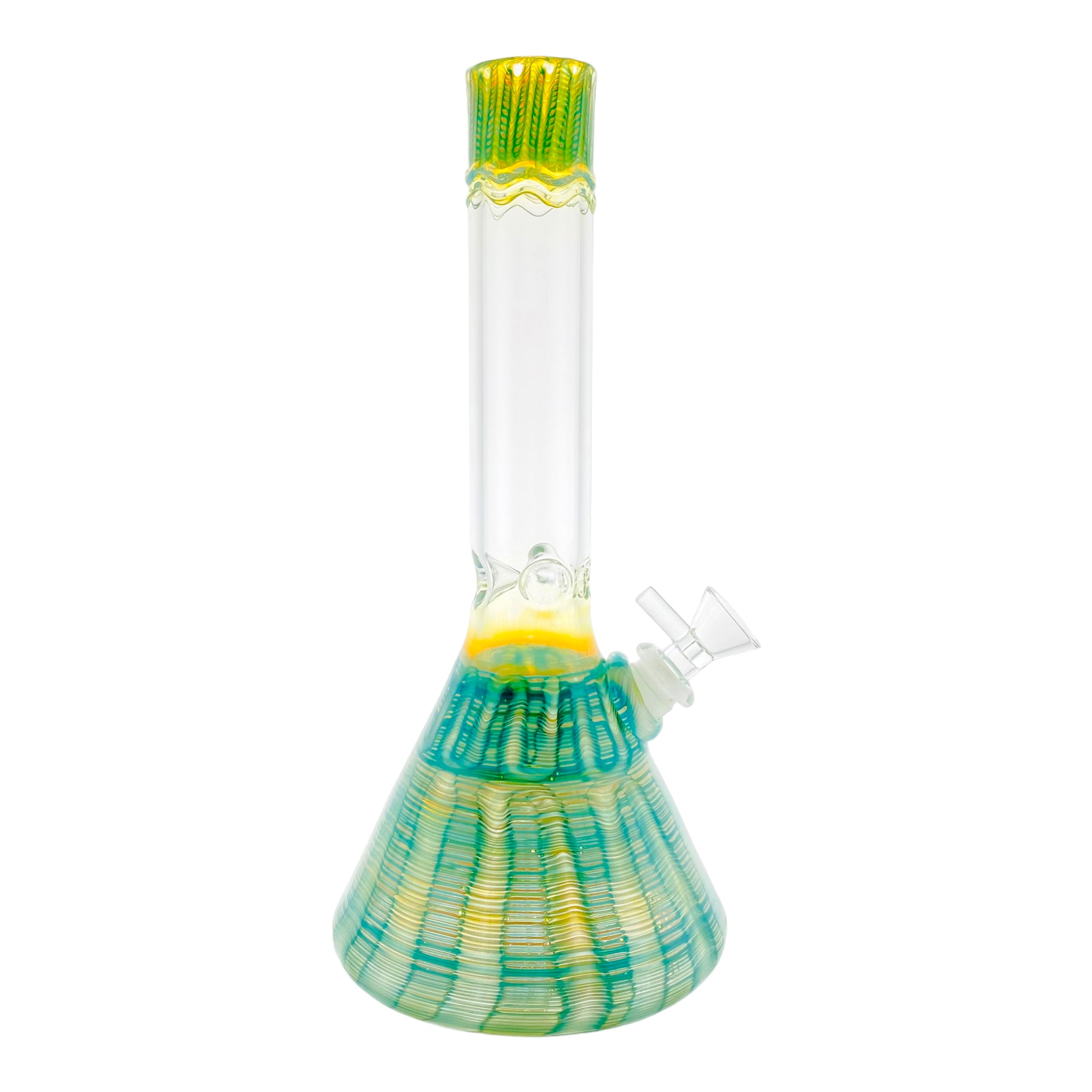 HVY Glass - Teal Wrap And Wrake Beaker Bong