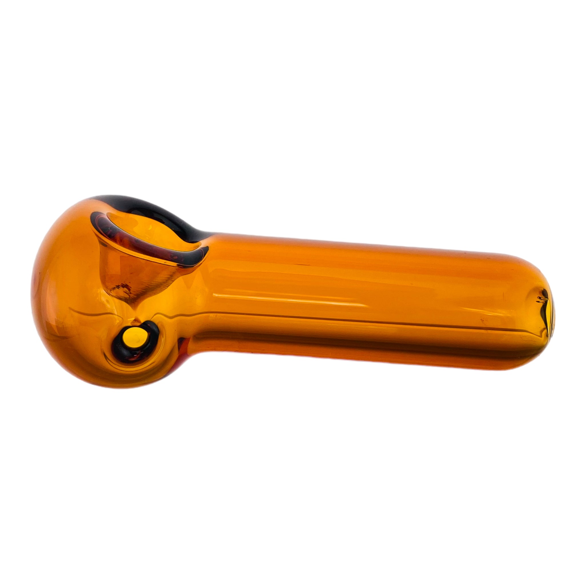 Simple Amber Brown Spoon Glass Pipe