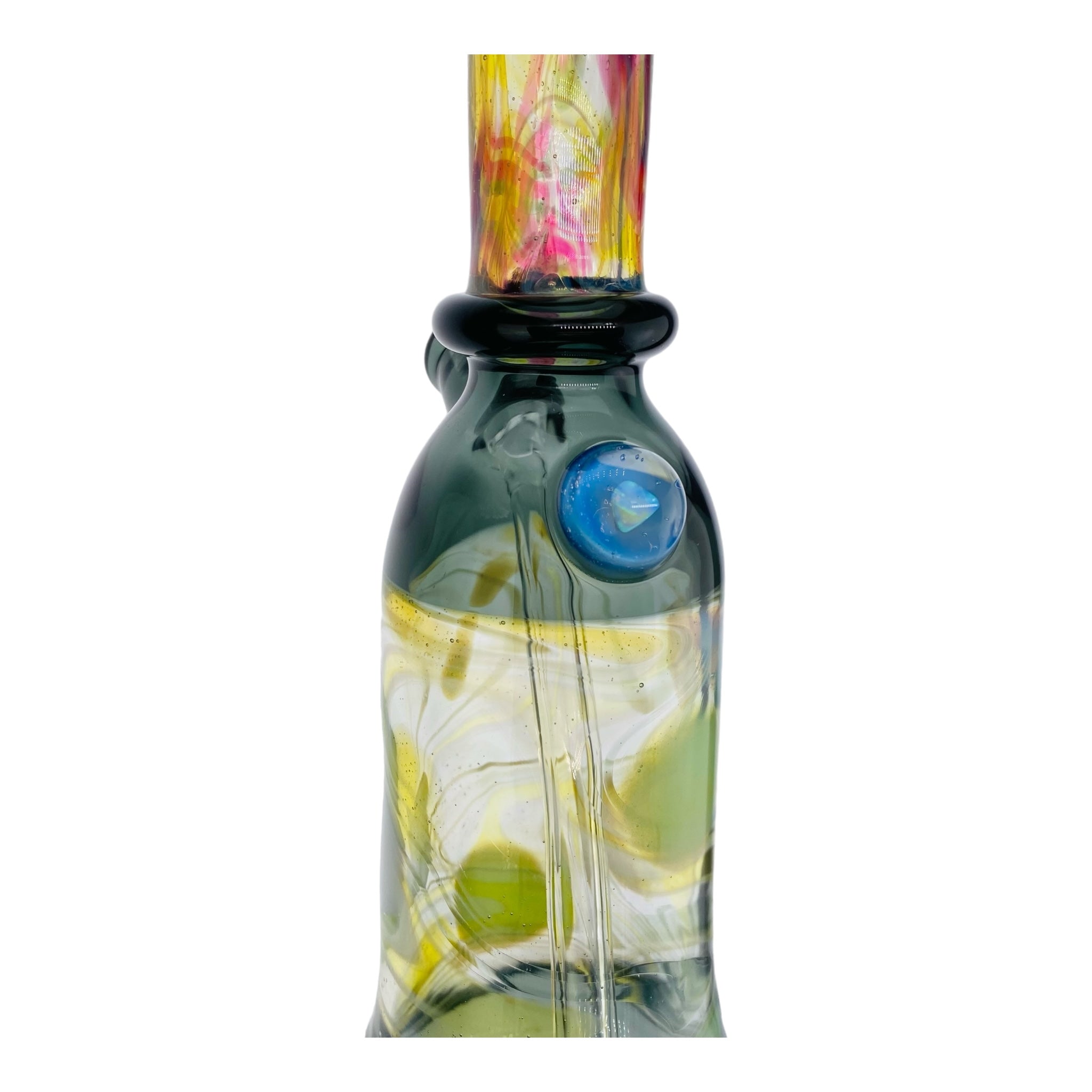 heady glass Arko Glass - Shadow Black And Stained Glass Mini Tube Dab Rig