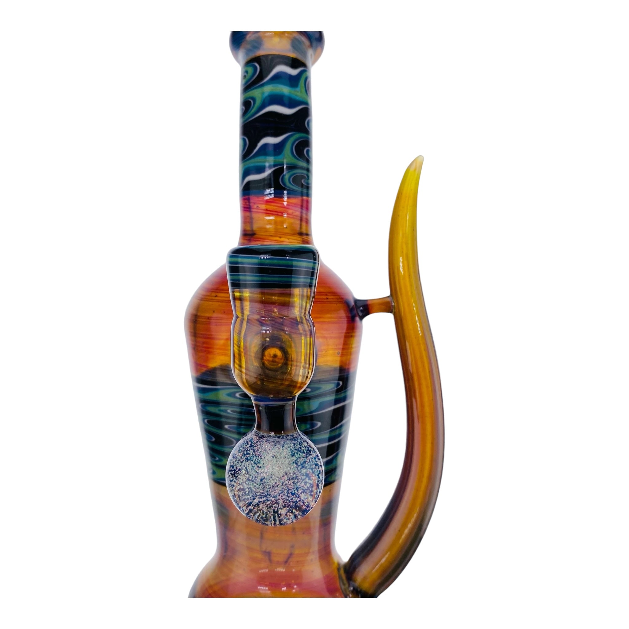heady glass Christian Otis Dab Rig Amber Purple Linework Banger Hanger
