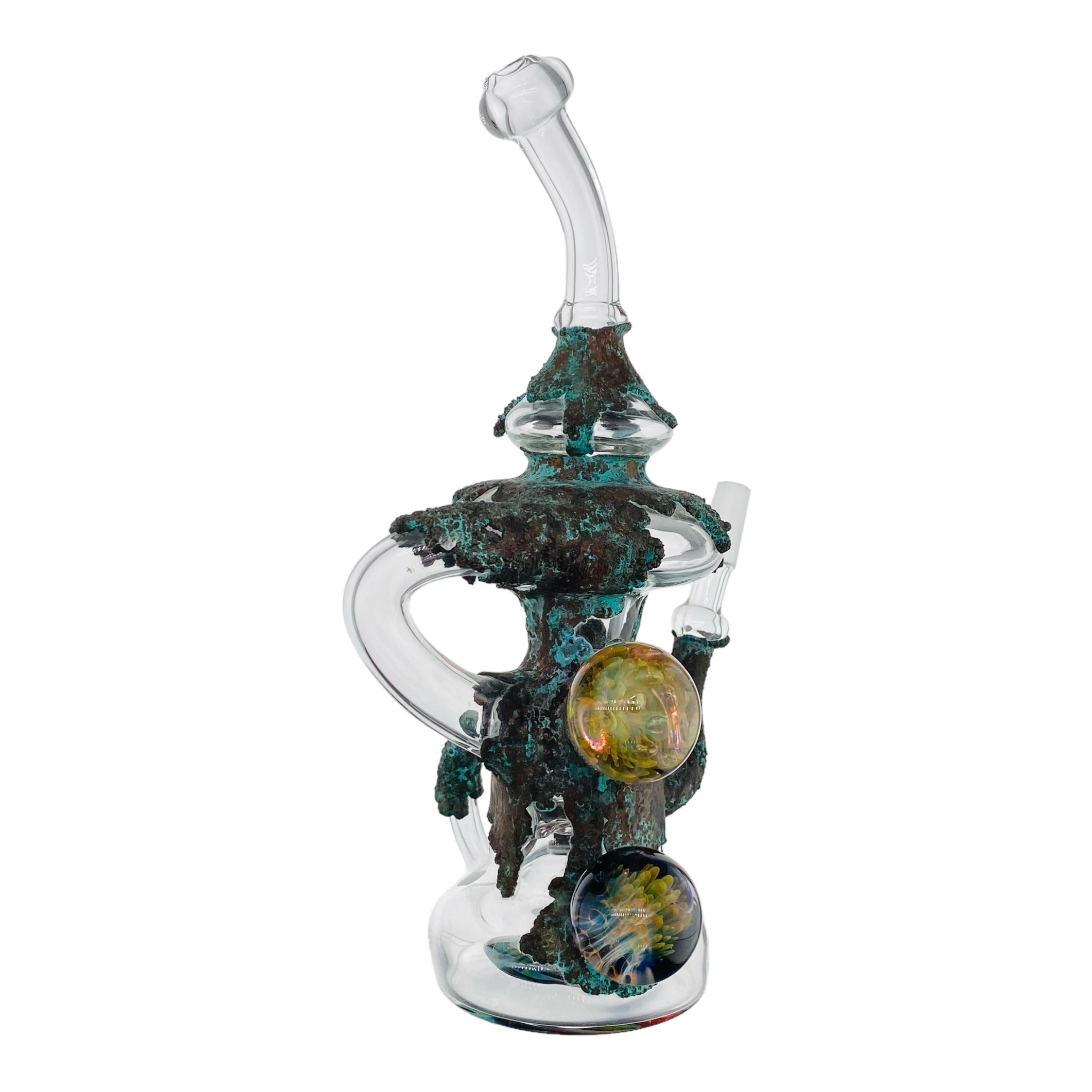 heady glass dab rig Copper Electroformed Custom Recycler Dab Rig for sale