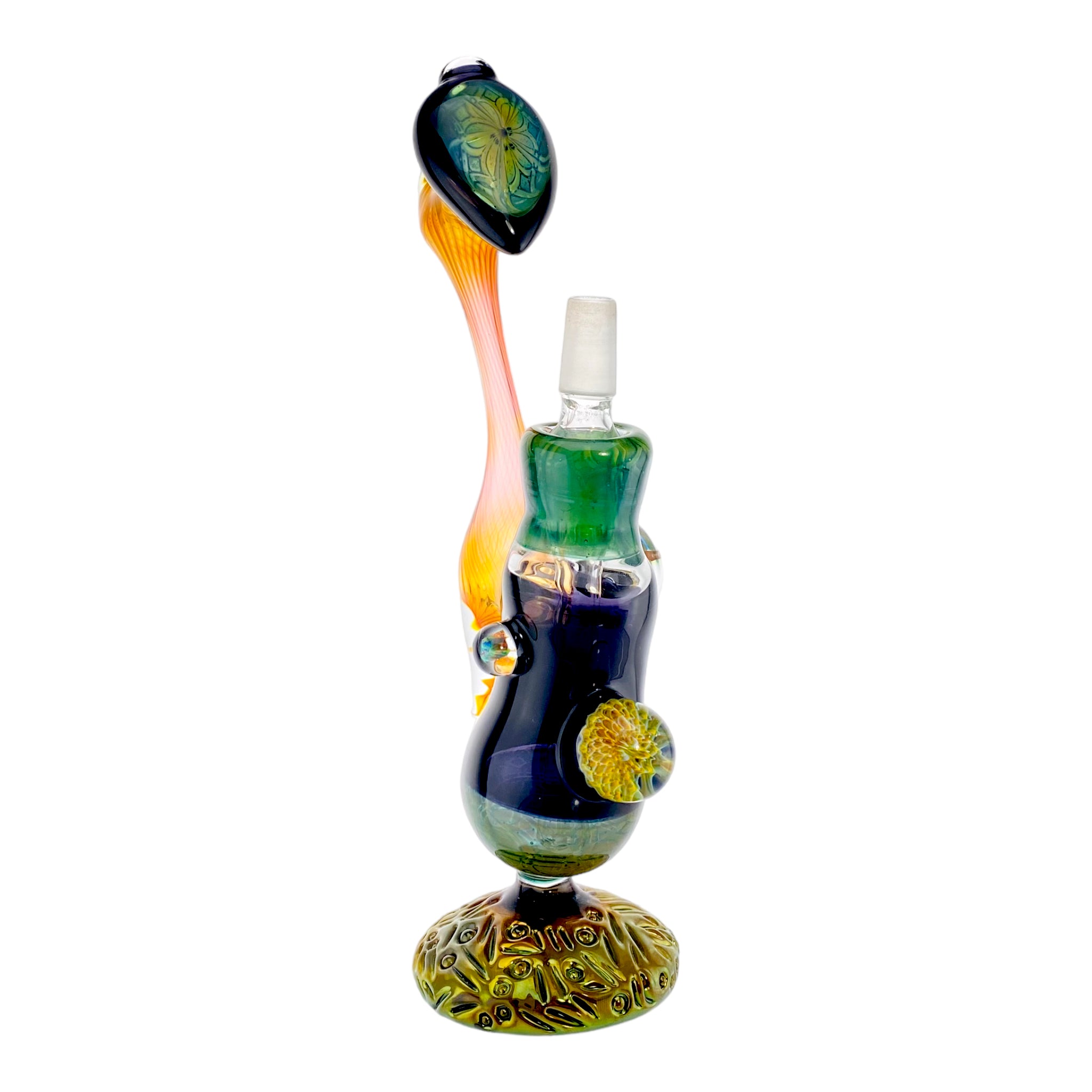 Seth B Glass - Stand Up Dab Rig With Opal And Implosion Marbles