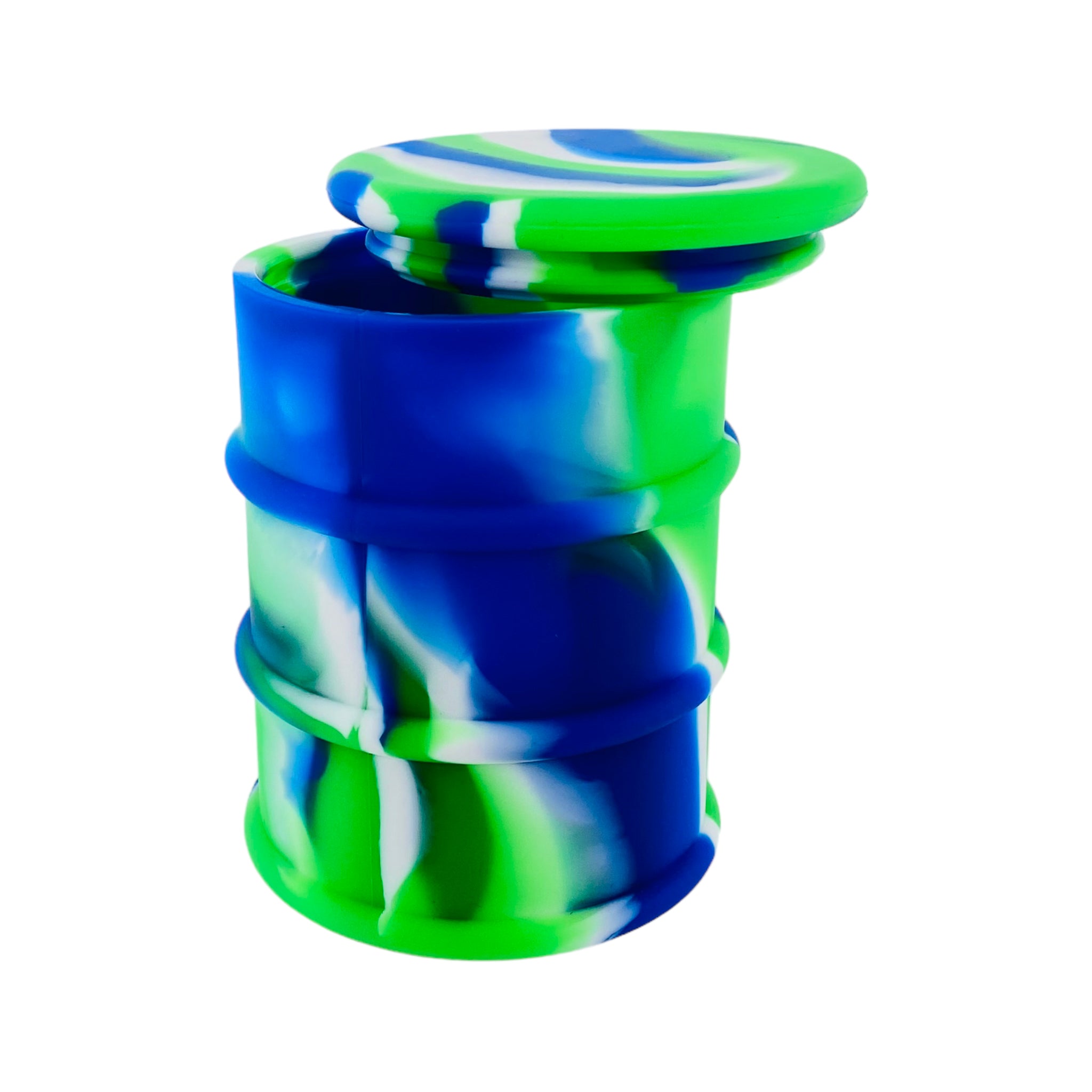 XXL Silicone Jar Green, White & Blue