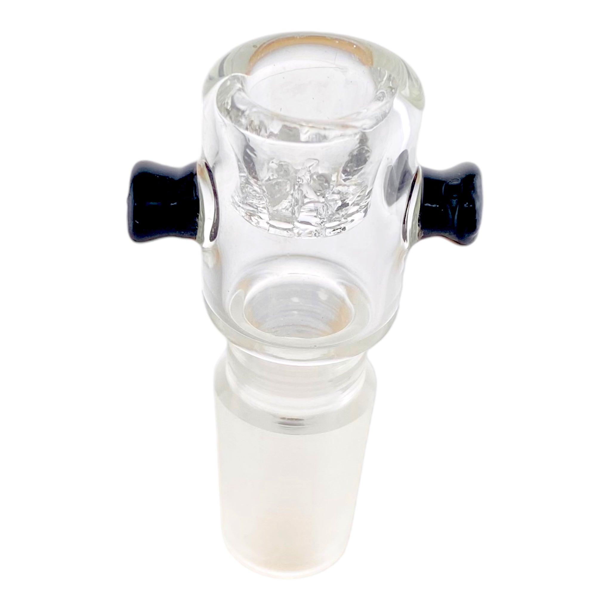 18mm Flower Bowl - Tall Cylinder Bong Bowl Piece With Built In Screen - Clear