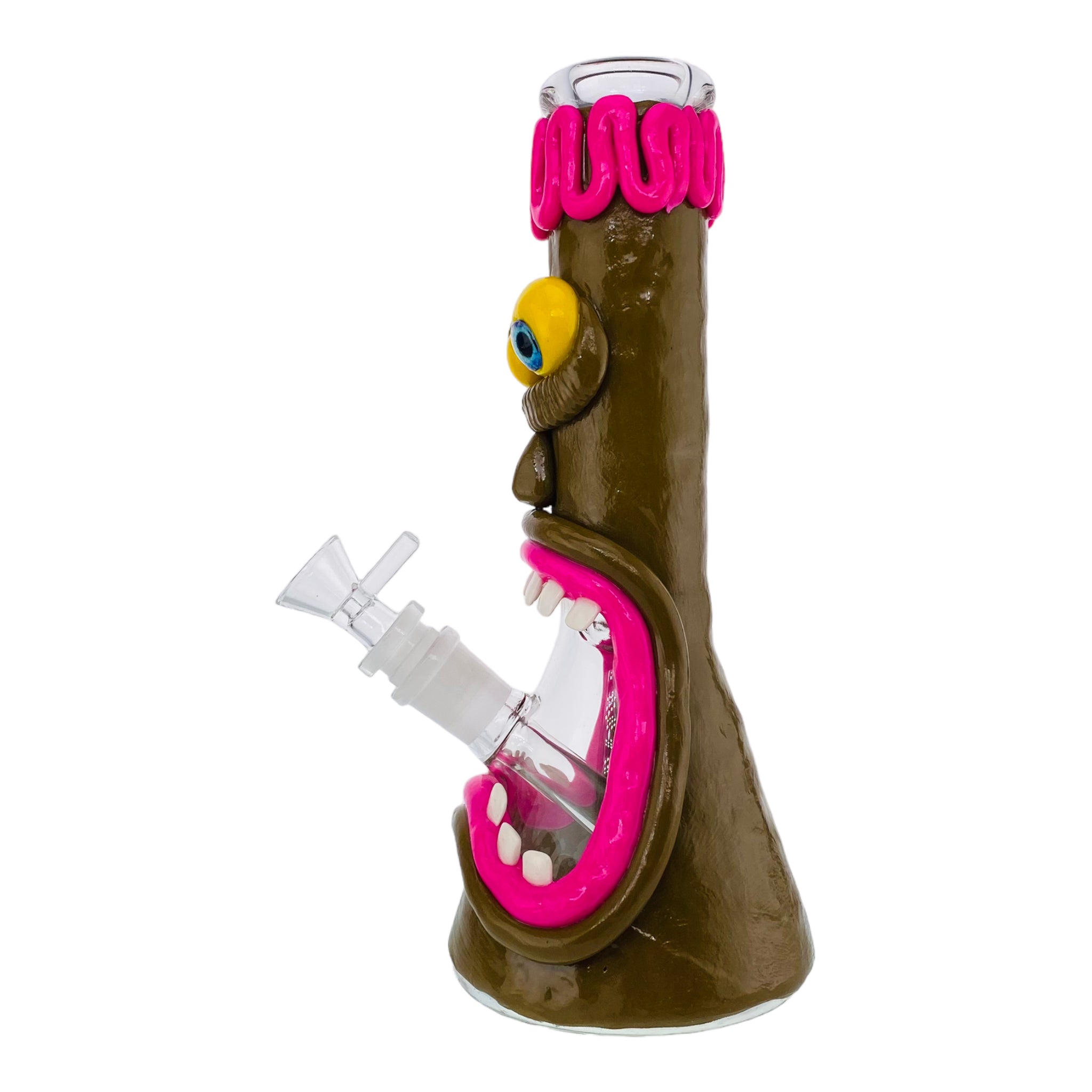 Monster Bongs - 10 Inch Gingerbread Monster Face Beaker Bong